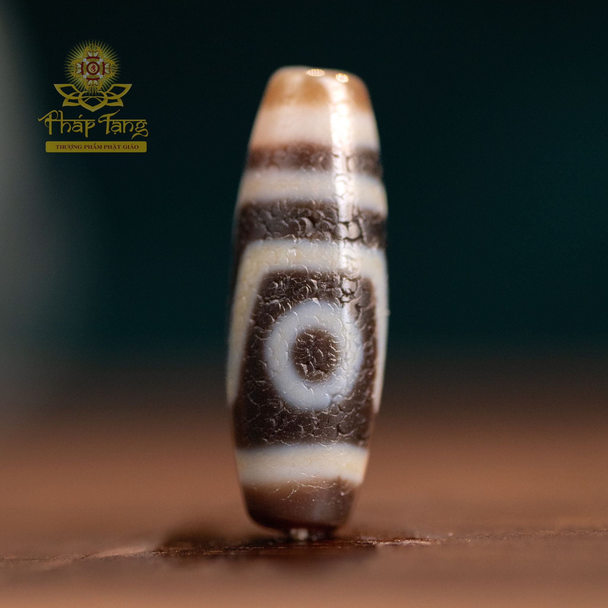 Dzi 2 Mắt Same Old Thân Dầu Móng Rồng (Tibet) 3.5cm - Dzi Tình Duyên