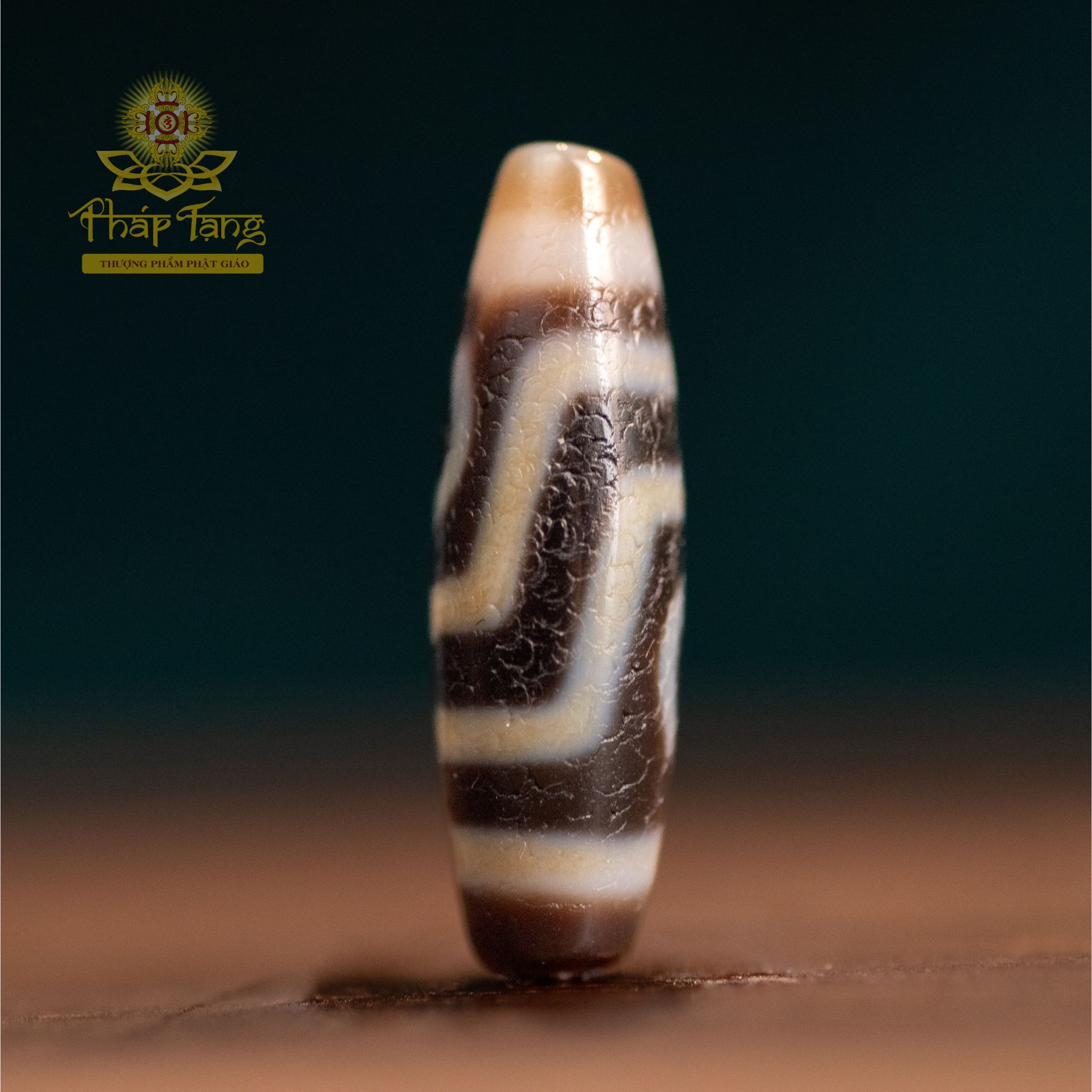 Dzi 2 Mắt Same Old Thân Dầu Móng Rồng (Tibet) 3.5cm - Dzi Tình Duyên