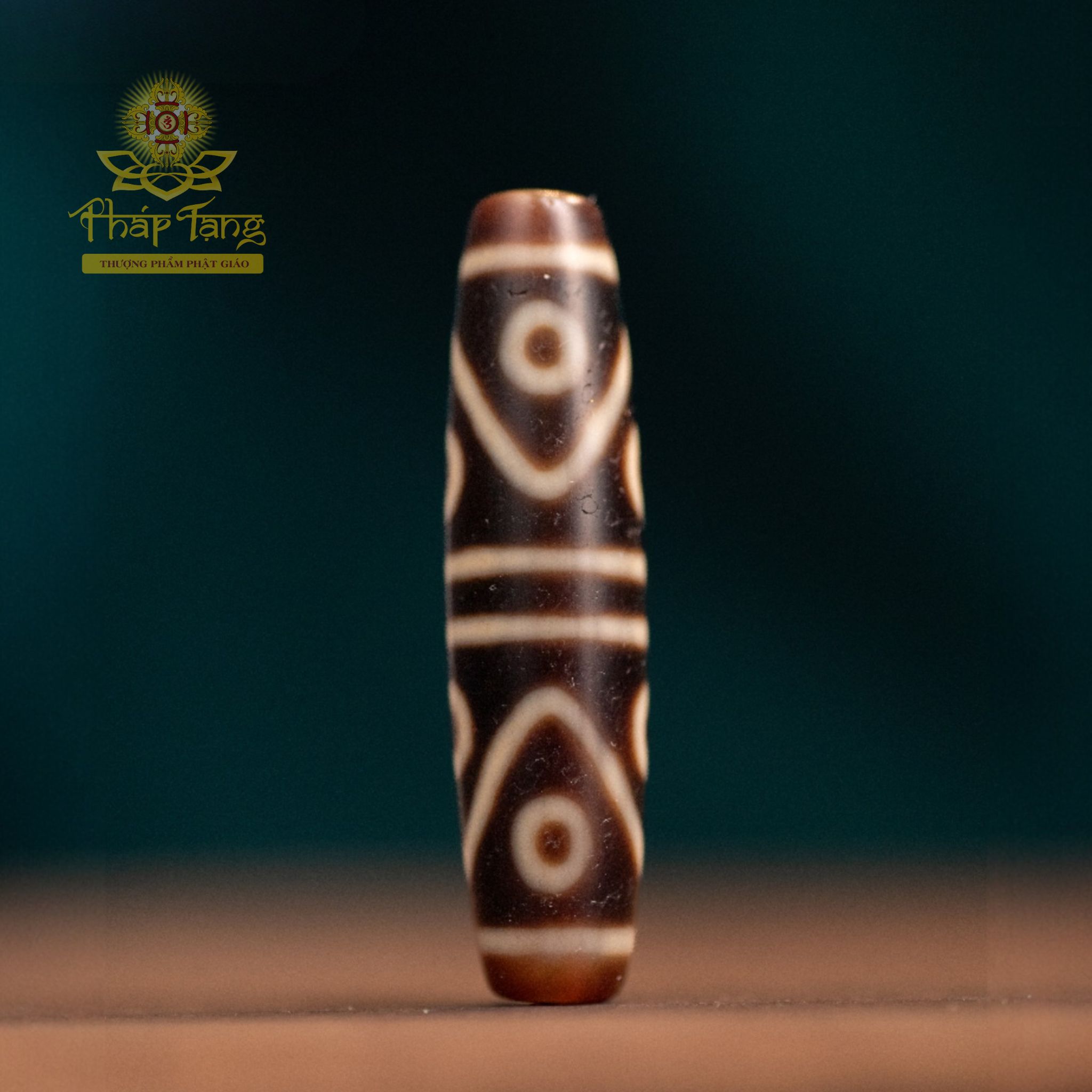 Dzi 6 Mắt Thân Dầu (New Dzi Đài Loan) - Lục Tự Đại Minh Chú 5cm