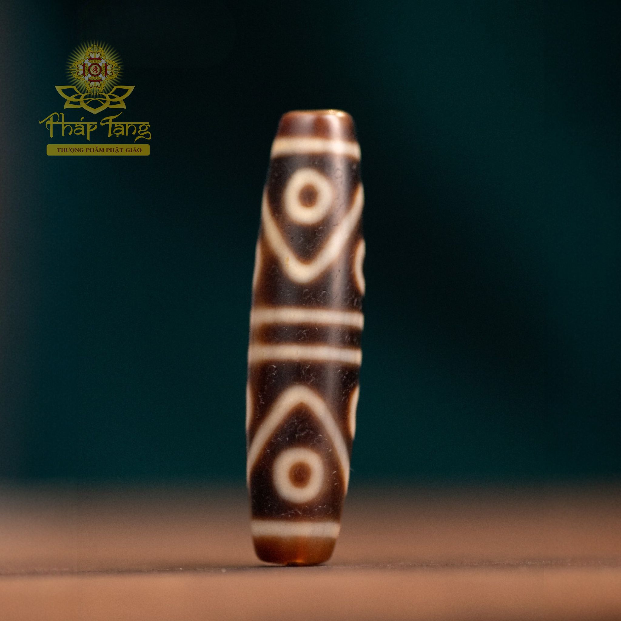 Dzi 6 Mắt Thân Dầu (New Dzi Đài Loan) - Lục Tự Đại Minh Chú 5cm