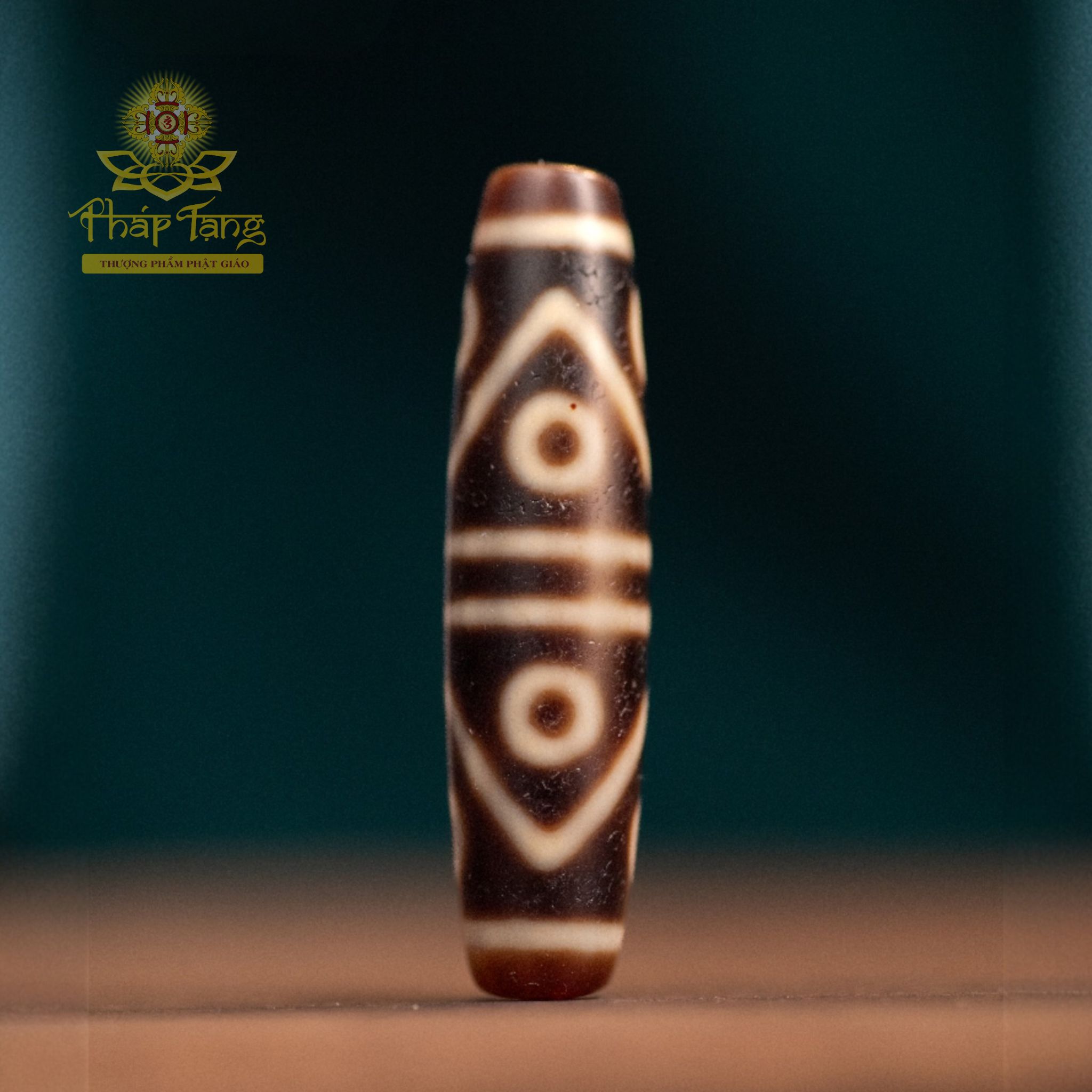 Dzi 6 Mắt Thân Dầu (New Dzi Đài Loan) - Lục Tự Đại Minh Chú 5cm