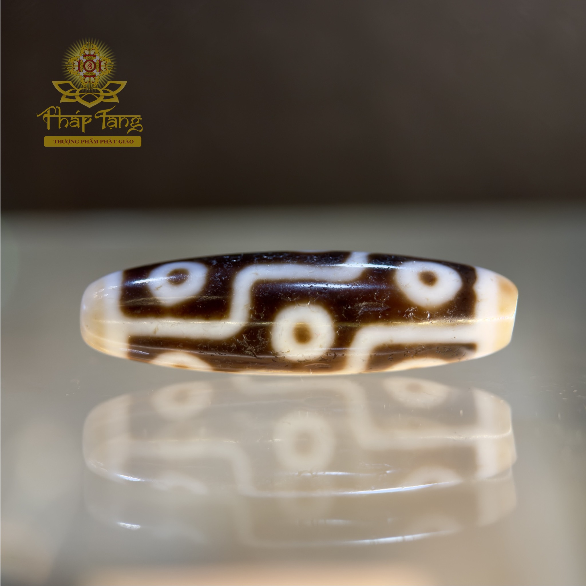 Dzi 9 Mắt 38.2mm - Họa Tiết "Vua Dzi" Quyền Năng - Hội Tụ 9 Phước Báu, Viên Mãn Tài Lộc