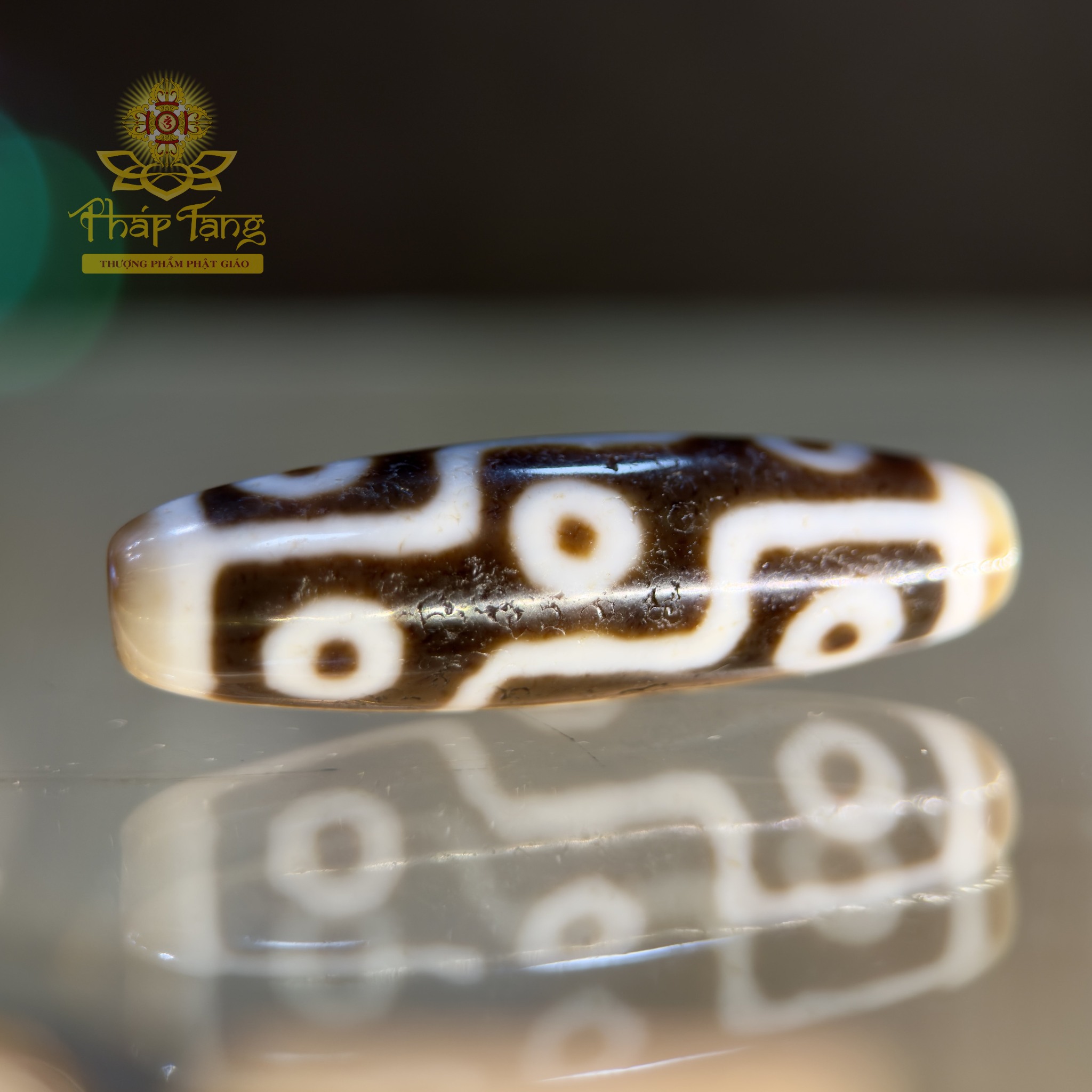 Dzi 9 Mắt 38.2mm - Họa Tiết "Vua Dzi" Quyền Năng - Hội Tụ 9 Phước Báu, Viên Mãn Tài Lộc