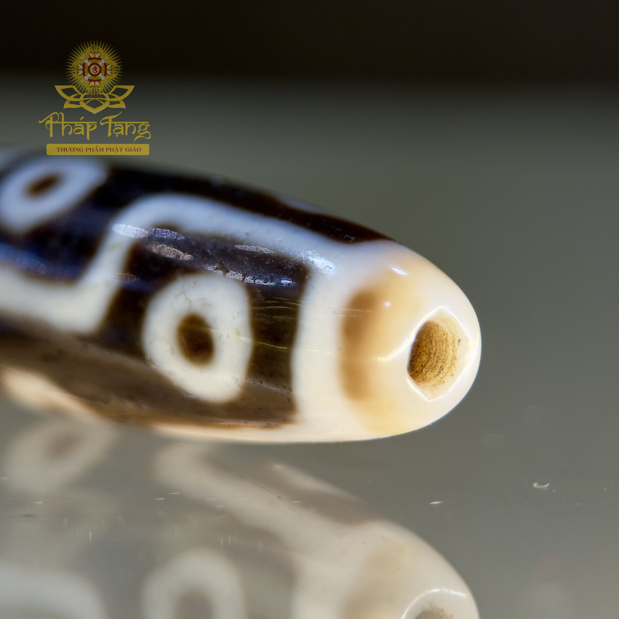 Dzi 9 Mắt 38.2mm - Họa Tiết "Vua Dzi" Quyền Năng - Hội Tụ 9 Phước Báu, Viên Mãn Tài Lộc