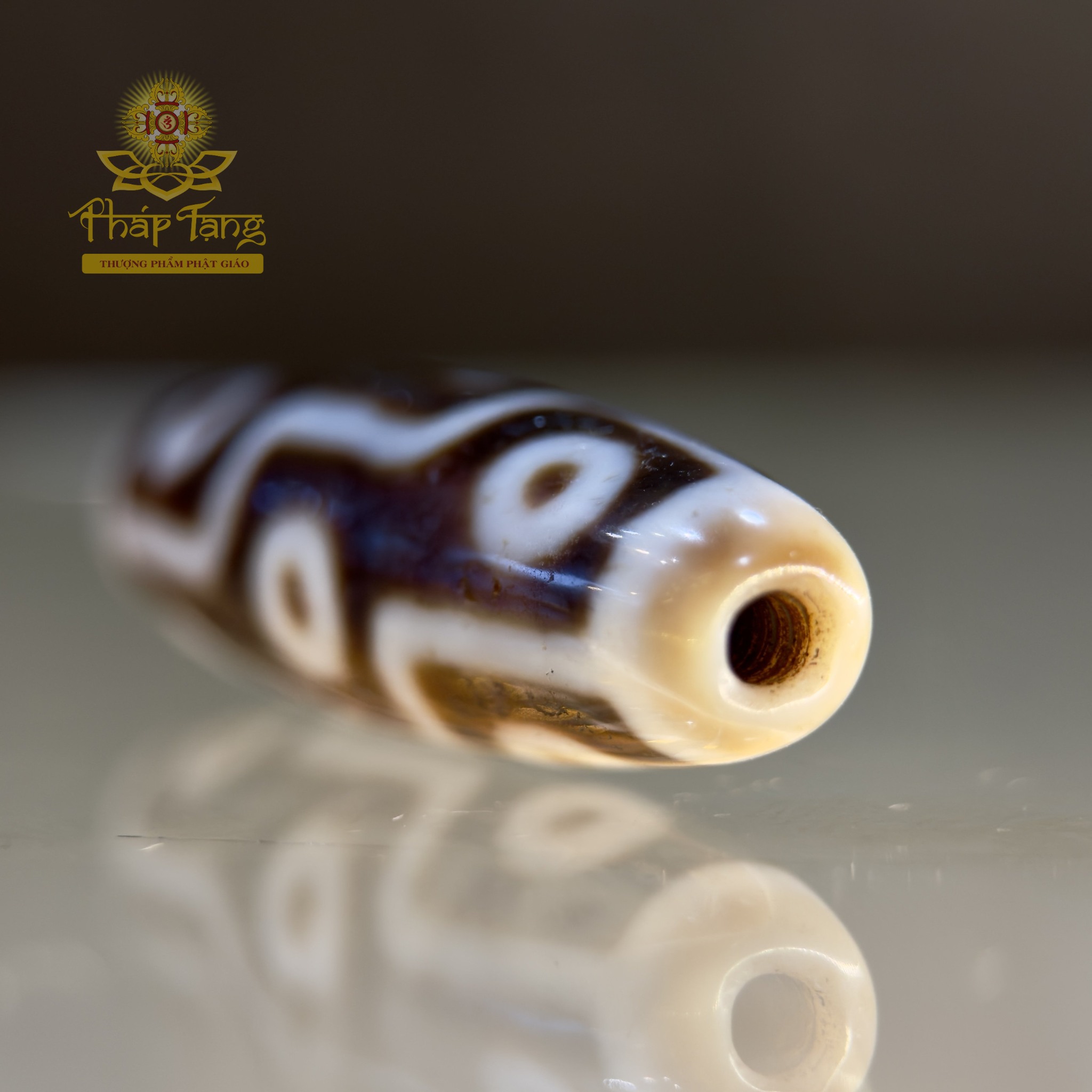 Dzi 9 Mắt 38.2mm - Họa Tiết "Vua Dzi" Quyền Năng - Hội Tụ 9 Phước Báu, Viên Mãn Tài Lộc