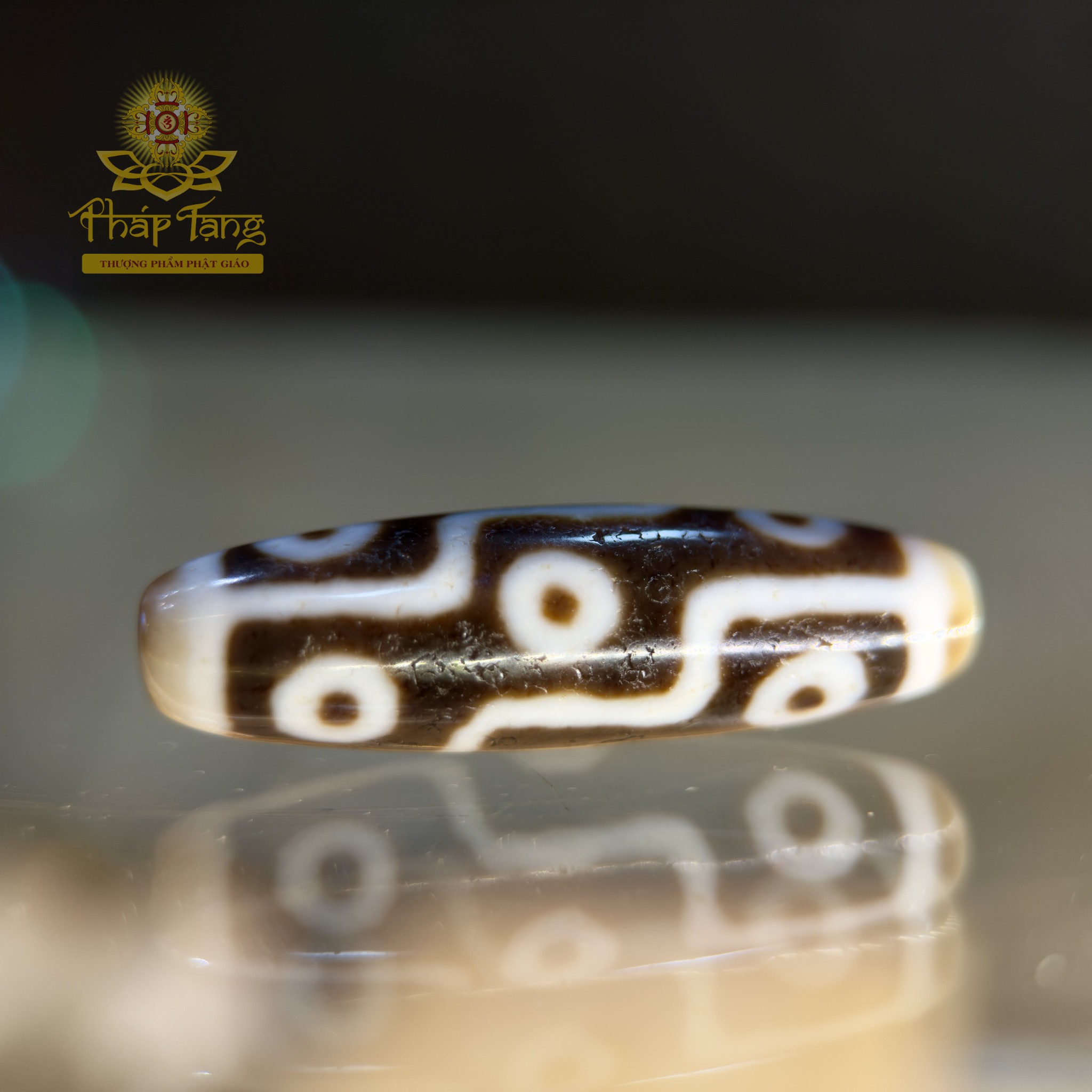 Dzi 9 Mắt 38.2mm - Họa Tiết "Vua Dzi" Quyền Năng - Hội Tụ 9 Phước Báu, Viên Mãn Tài Lộc