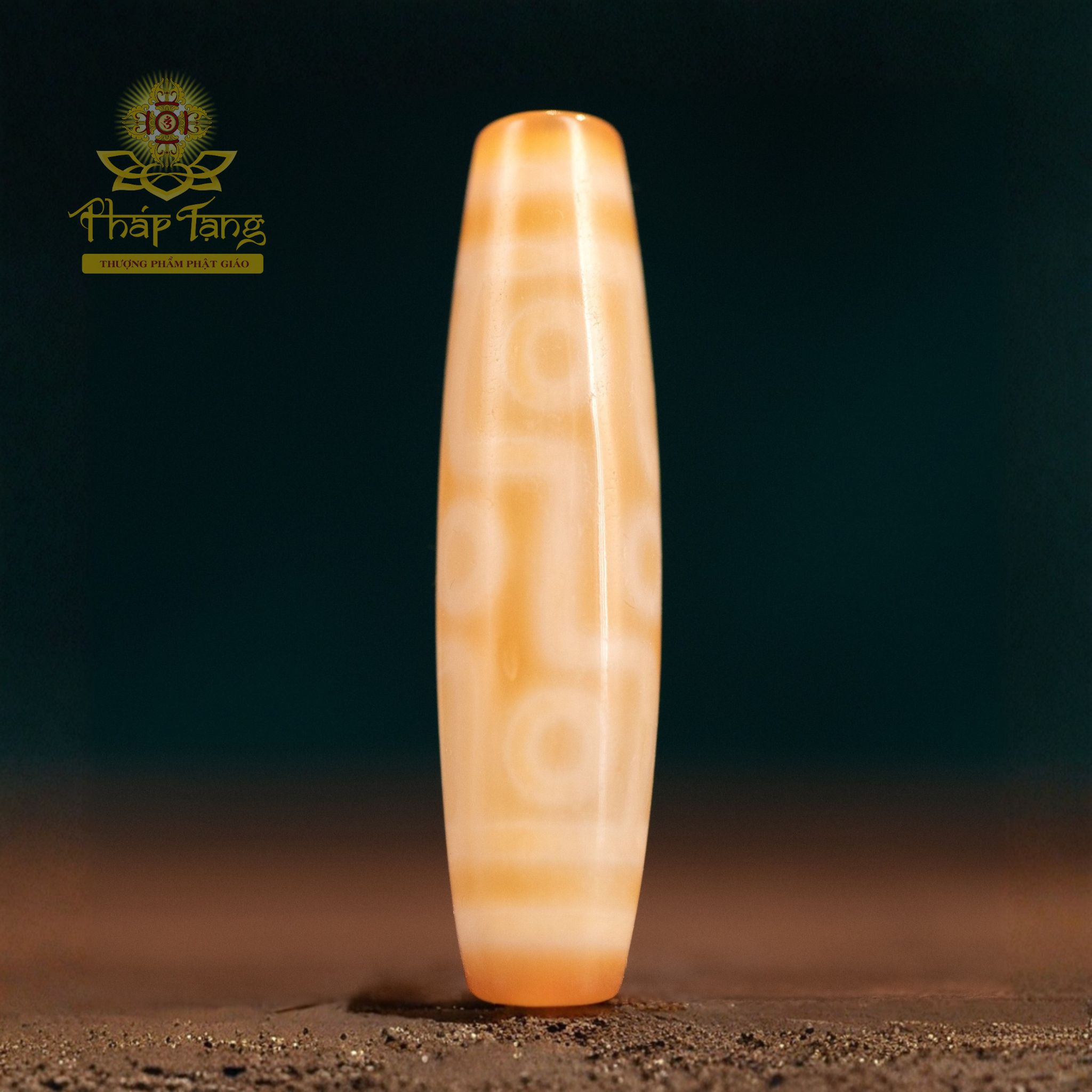 Dzi 9 Mắt Thân Ngọc Pastel Truyền Thừa (Tây Á) - Vua Dzi 5cm