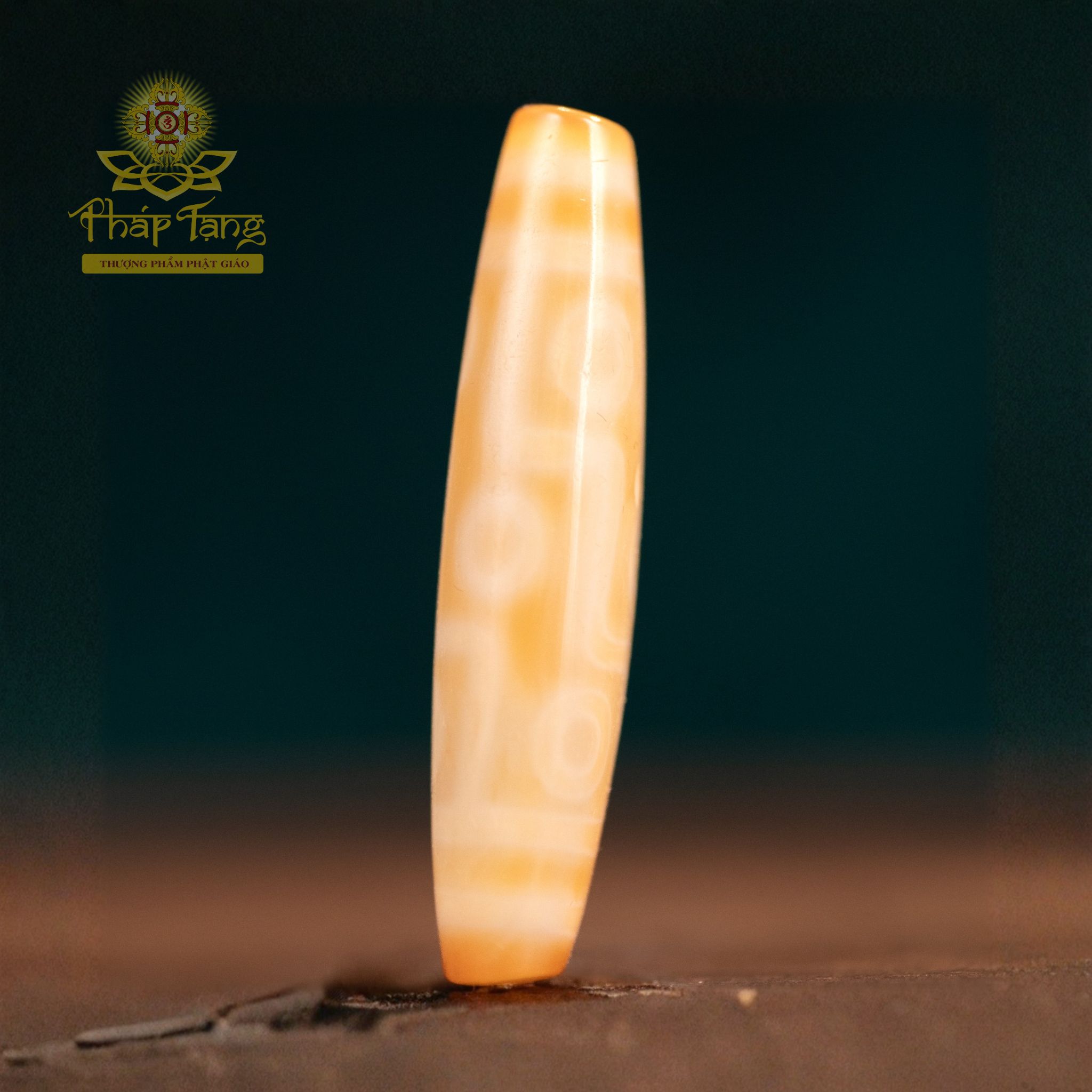 Dzi 9 Mắt Thân Ngọc Pastel Truyền Thừa (Tây Á) - Vua Dzi 5cm