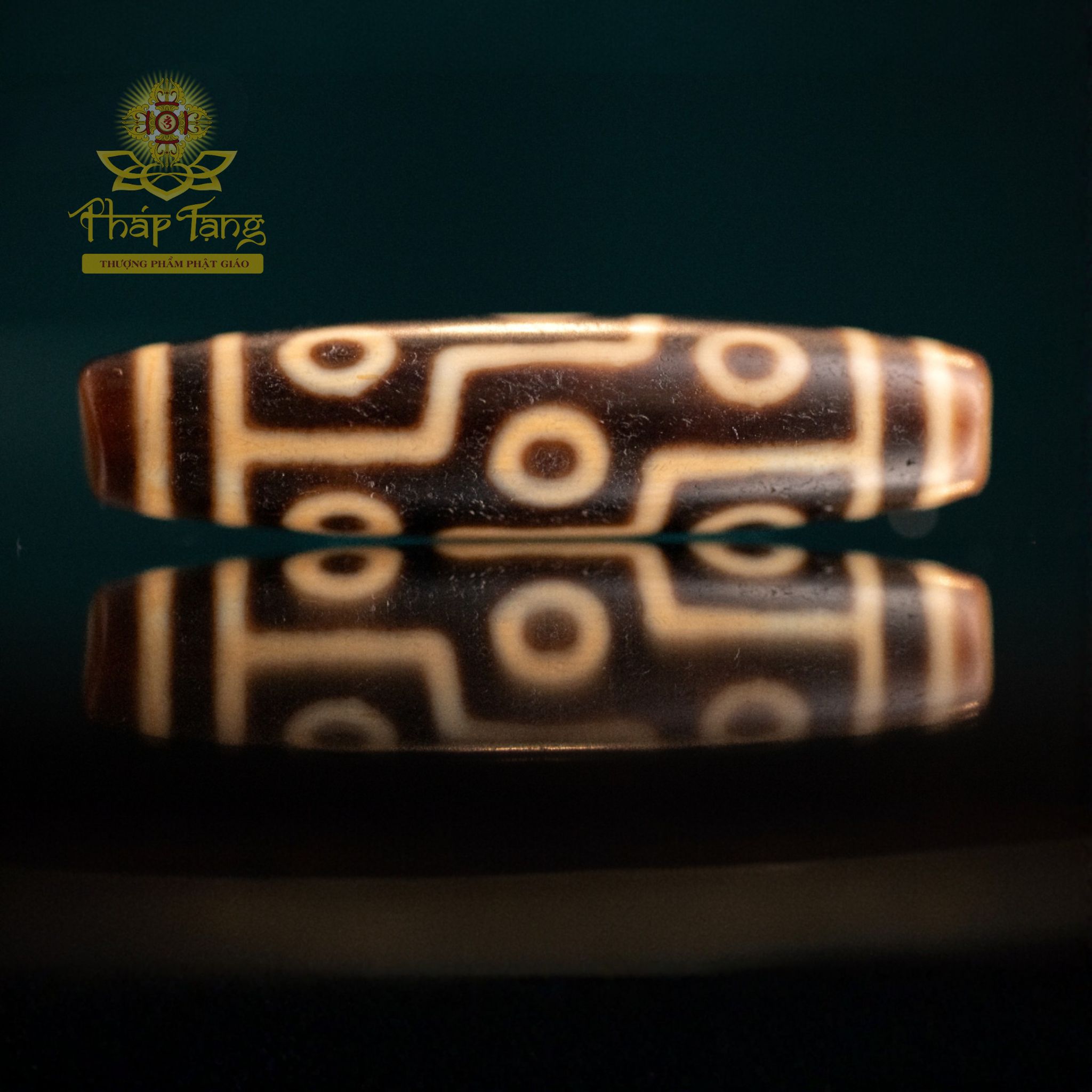 Dzi 9 Mắt "Vua Dzi" Thân Dầu Vẩy Rồng Cao Cấp 5.6CM