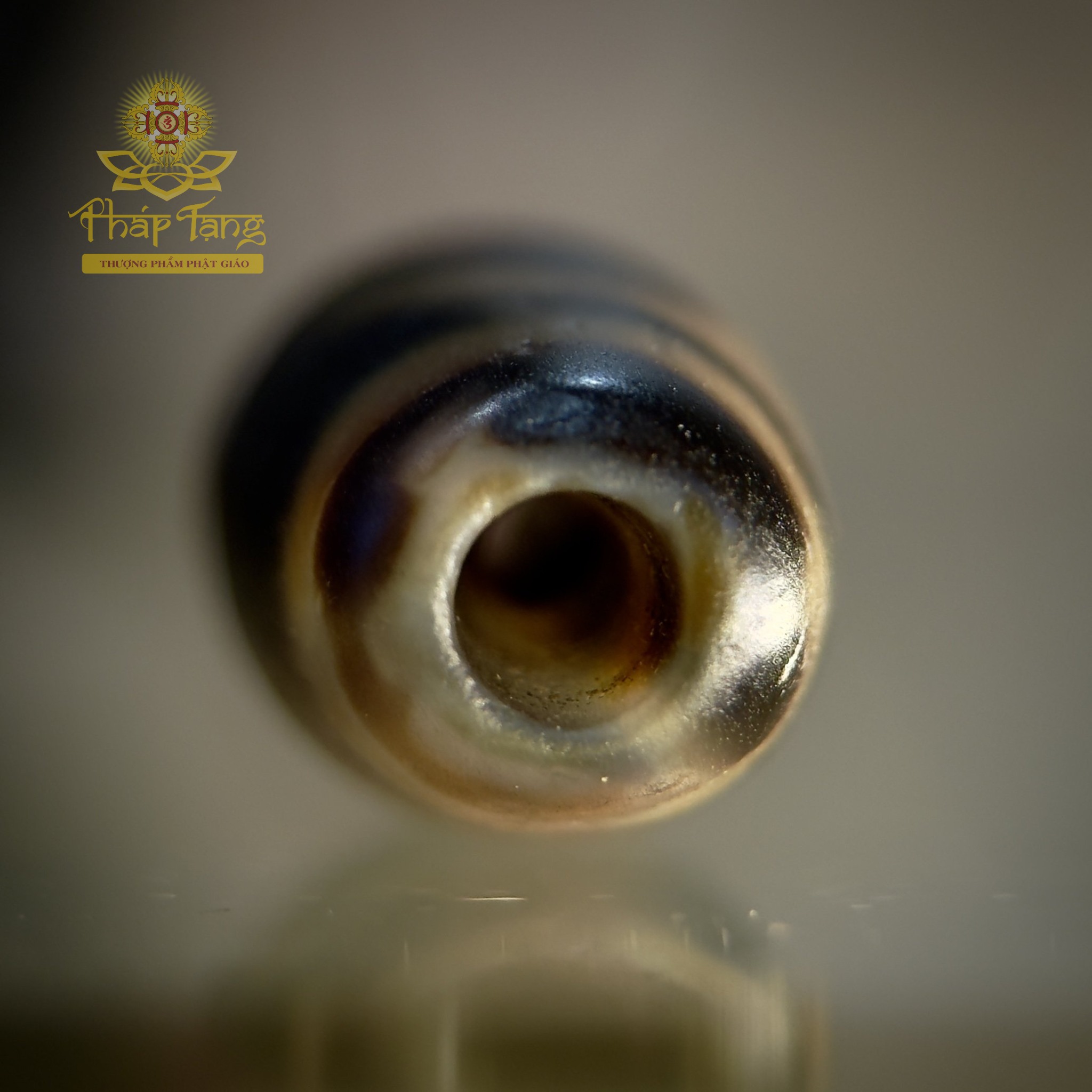 Dzi Chủng Tự OM Same Old 33mm - Họa Tiết 1 Mắt Trí Tuệ - Tịnh Hóa Nghiệp Chướng, Hộ Trì Bình An