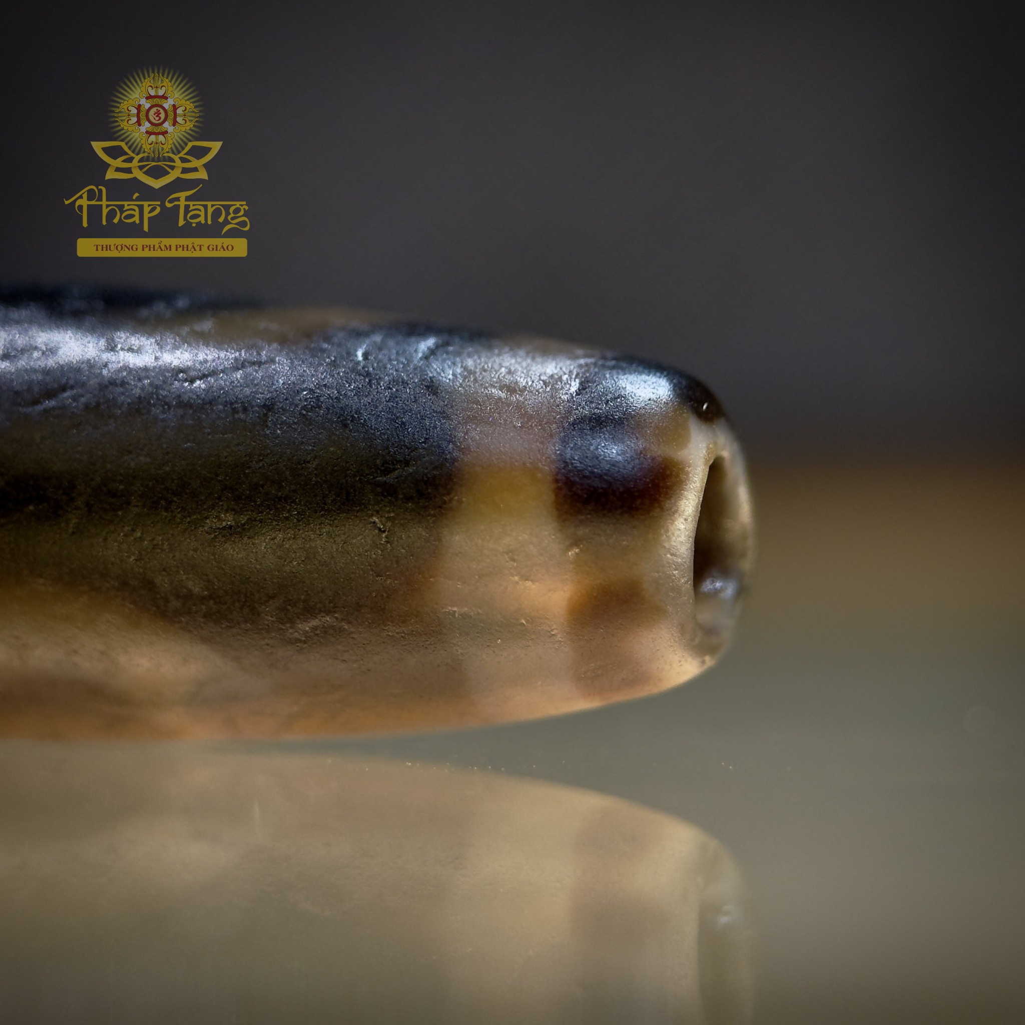 Dzi Chủng Tự OM Same Old 33mm - Họa Tiết 1 Mắt Trí Tuệ - Tịnh Hóa Nghiệp Chướng, Hộ Trì Bình An