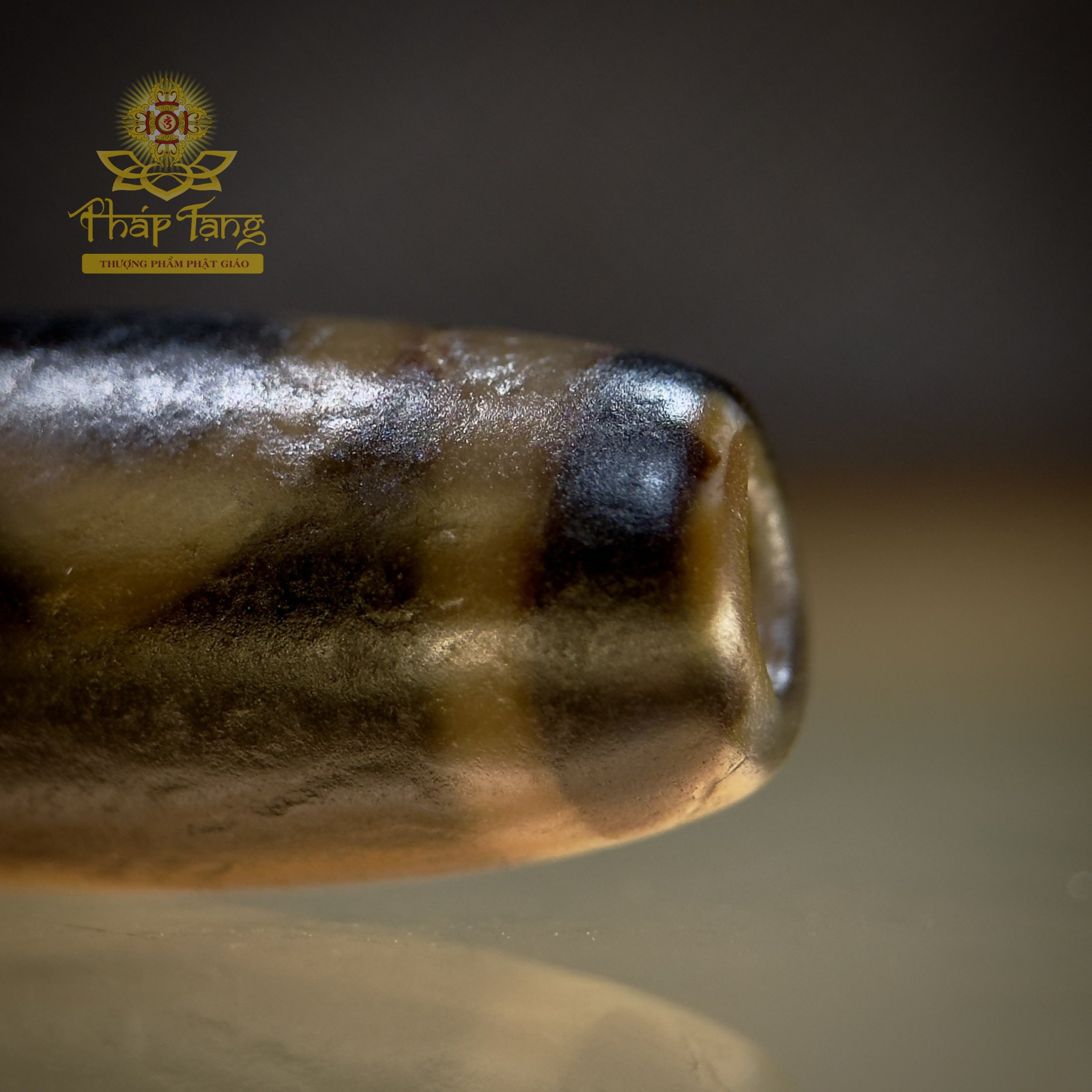 Dzi Chủng Tự OM Same Old 33mm - Họa Tiết 1 Mắt Trí Tuệ - Tịnh Hóa Nghiệp Chướng, Hộ Trì Bình An