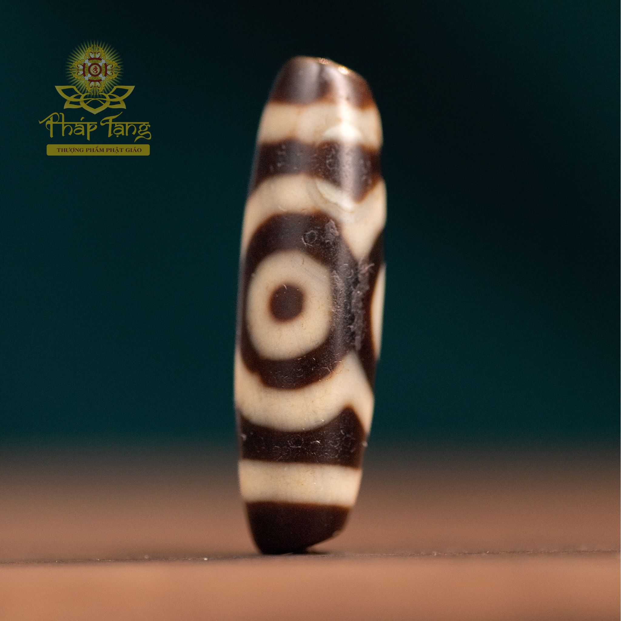 Dzi Hành Giả 3 Mắt Hoa Sen (4CM) - Pháp Bảo Tu Tập Độc Bản