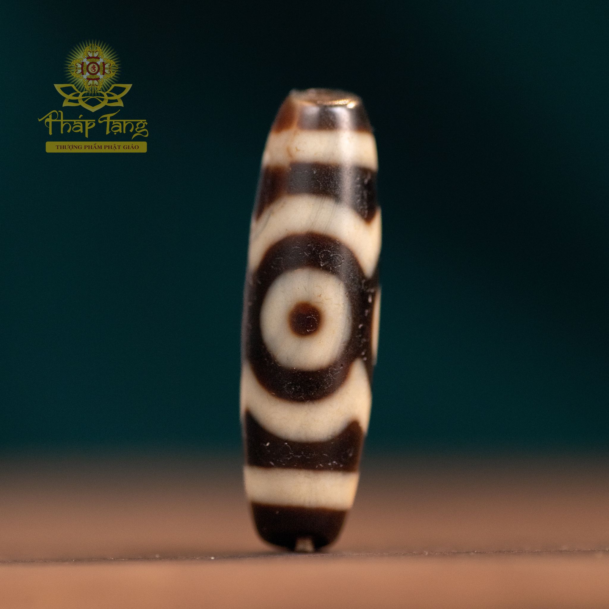 Dzi Hành Giả 3 Mắt Hoa Sen (4CM) - Pháp Bảo Tu Tập Độc Bản