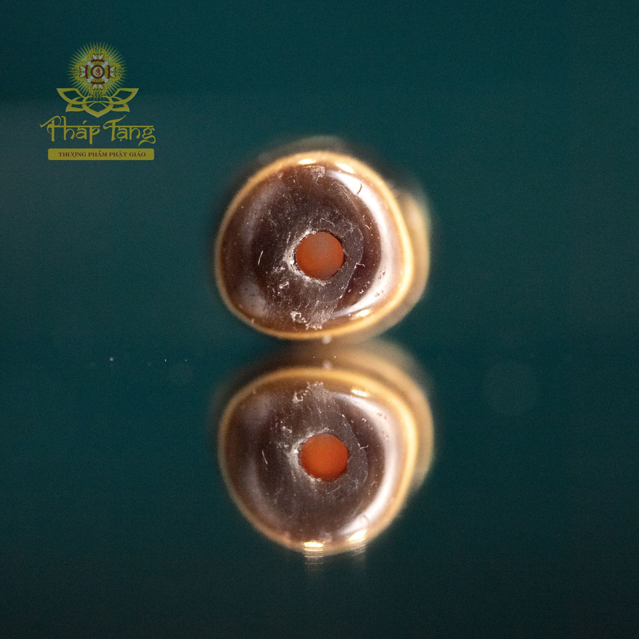 Dzi Hành Giả 3 Mắt Thân Dẹp 2 Sọc (Tibet) - Năng Lượng Tu Tập Quý Hiếm