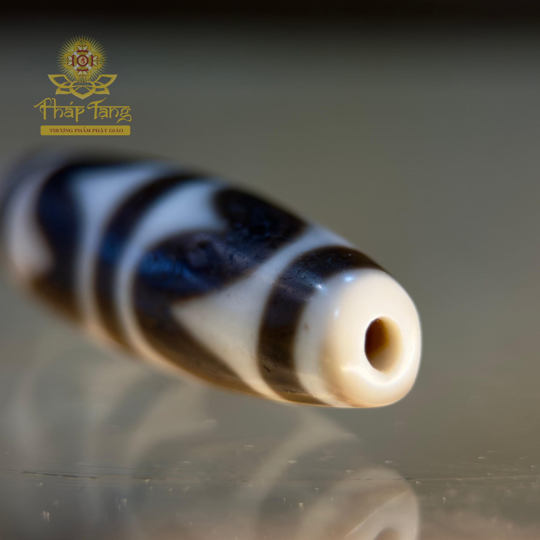 Dzi Nanh Cọp Kép Thân Ngọc Tibet (Sưu Tầm Độc Bản Từ Tibet)