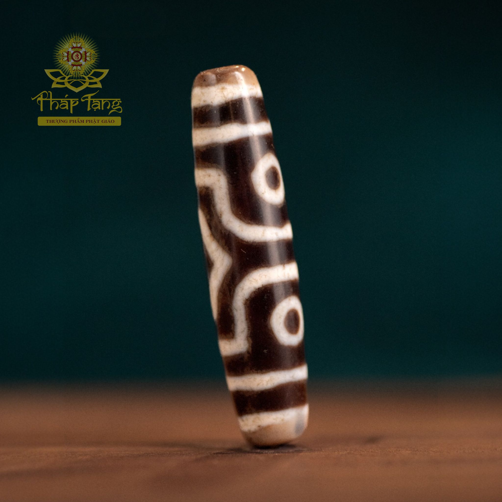 Dzi Thiên Châu 3 Mắt Thân Vát (55.5MM) - Dzi Hành Giả