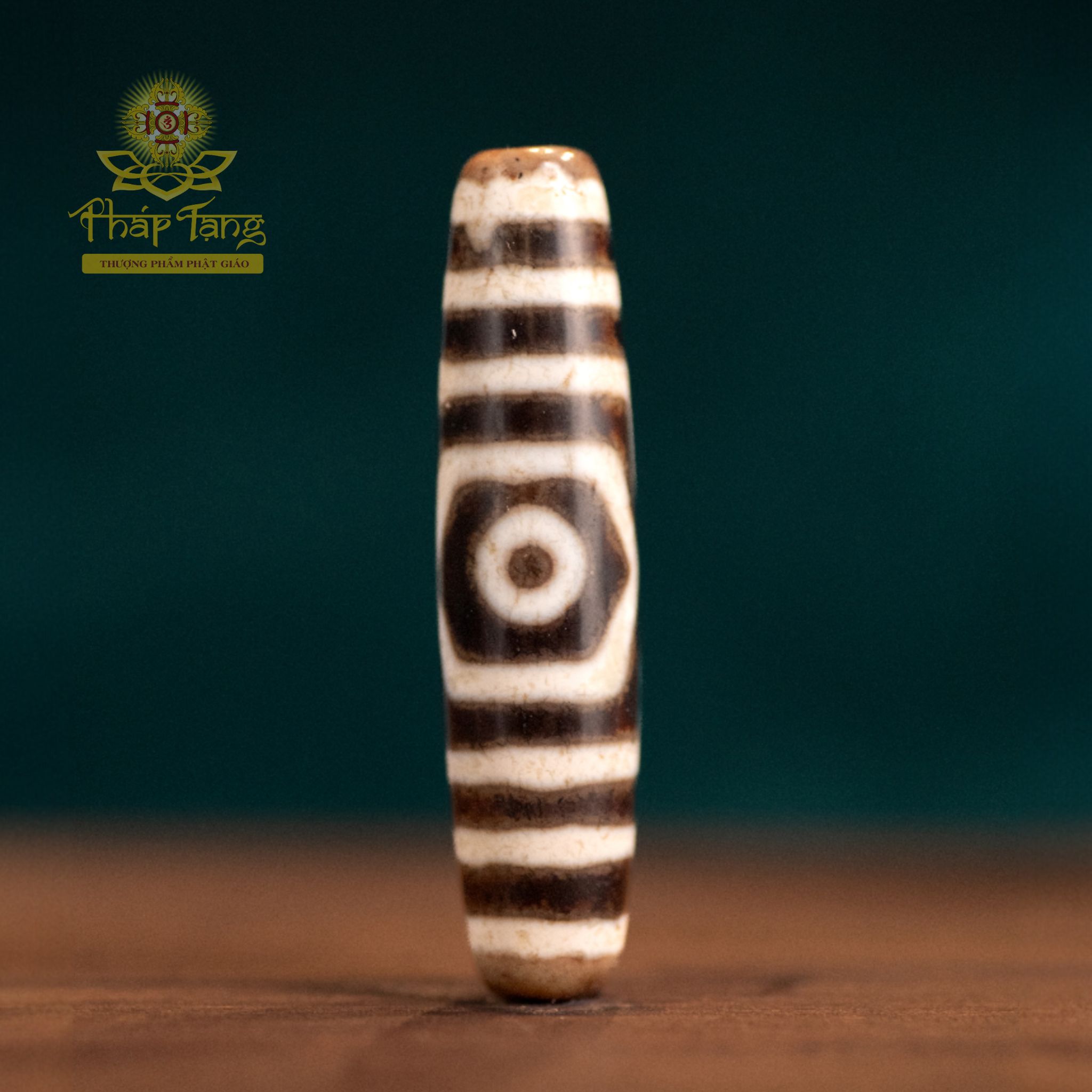 Dzi Thiên Châu 3 Mắt Thân Vát (55.5MM) - Dzi Hành Giả