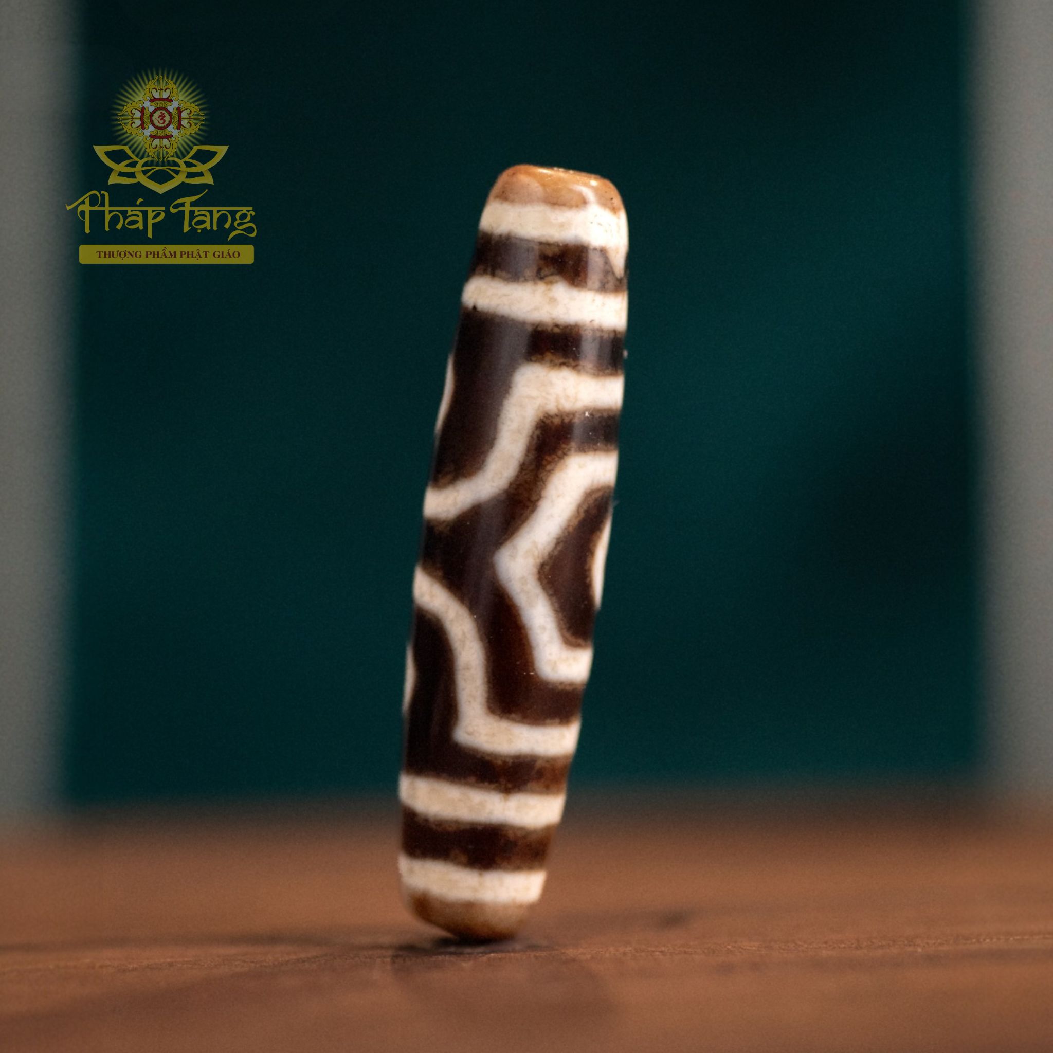 Dzi Thiên Châu 3 Mắt Thân Vát (55.5MM) - Dzi Hành Giả