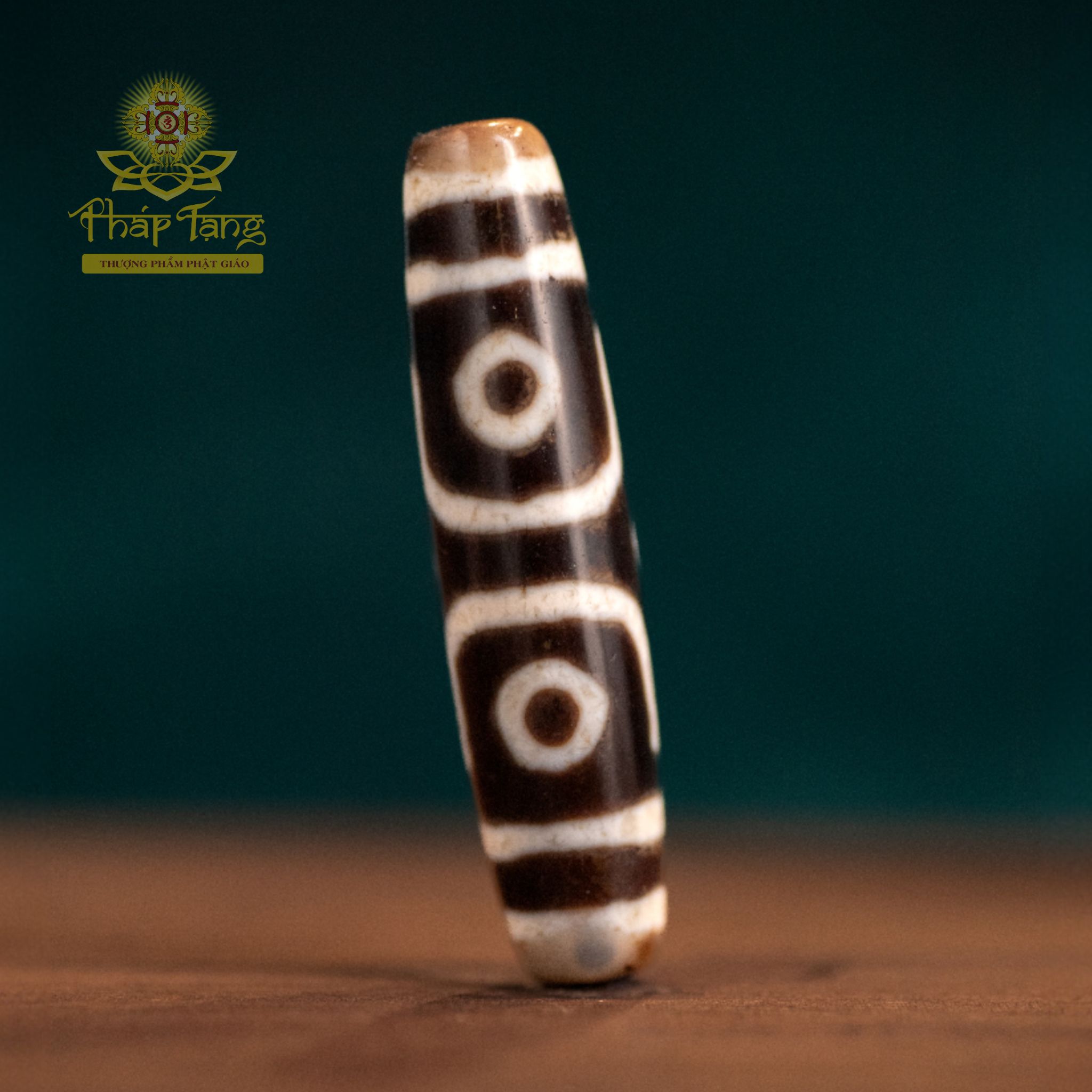 Dzi Thiên Châu 3 Mắt Thân Vát (55.5MM) - Dzi Hành Giả