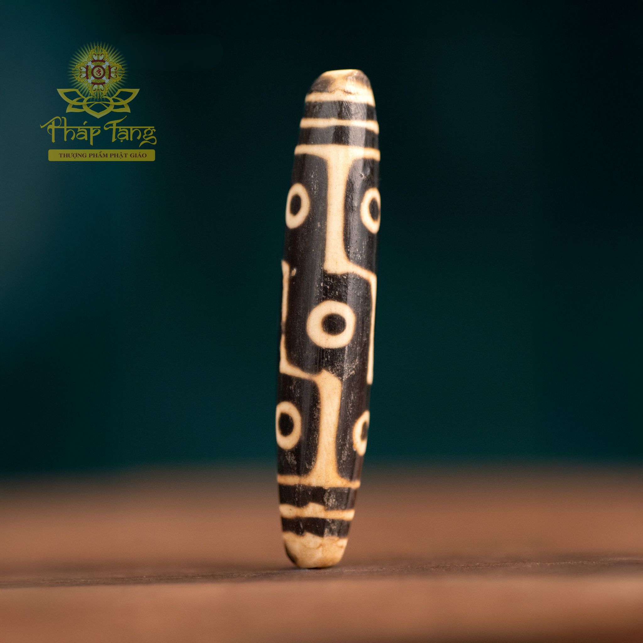 Dzi Thiên Châu 9 Mắt Xương Bò Yak - Bảo Châu Hoàng Đế Tây Tạng