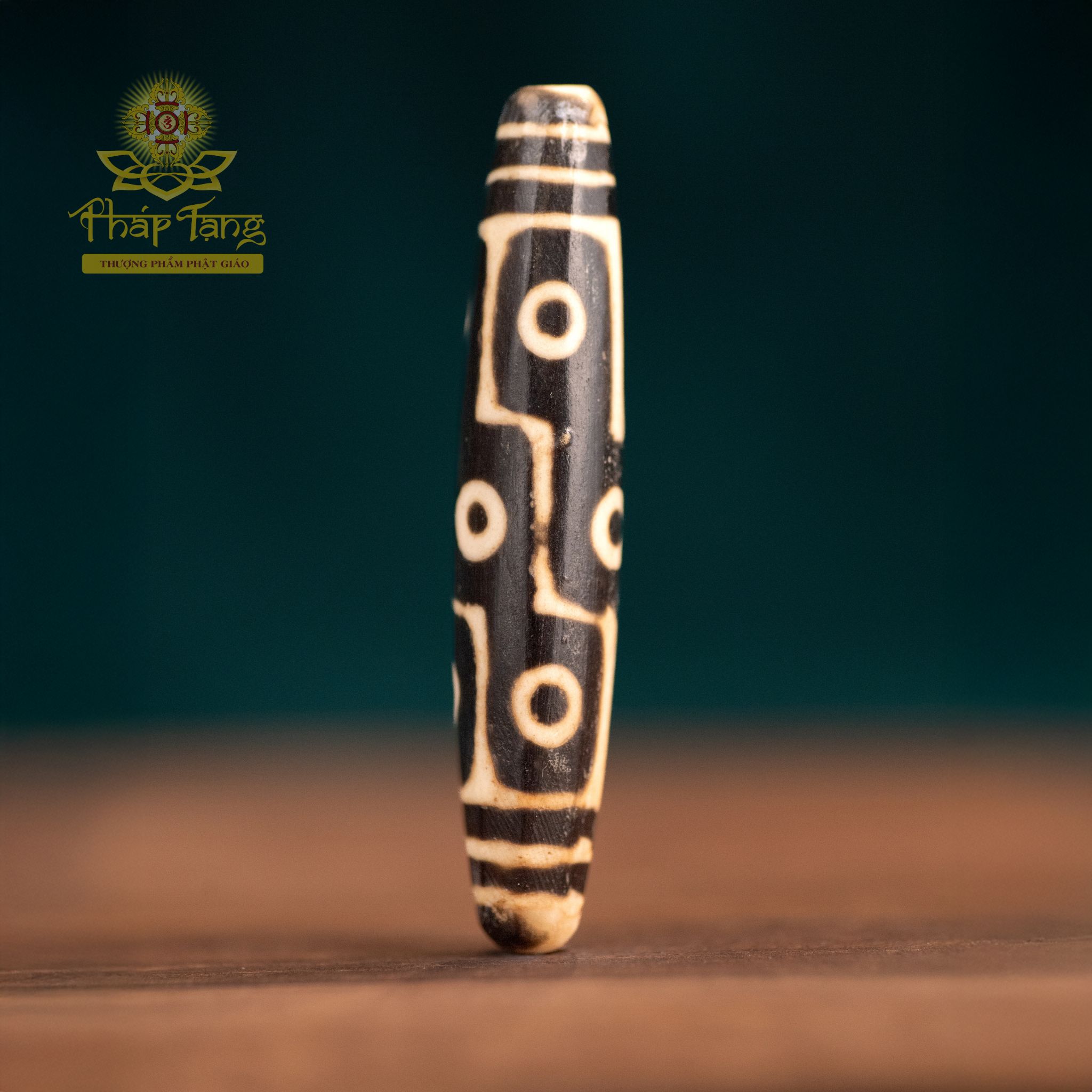 Dzi Thiên Châu 9 Mắt Xương Bò Yak - Bảo Châu Hoàng Đế Tây Tạng