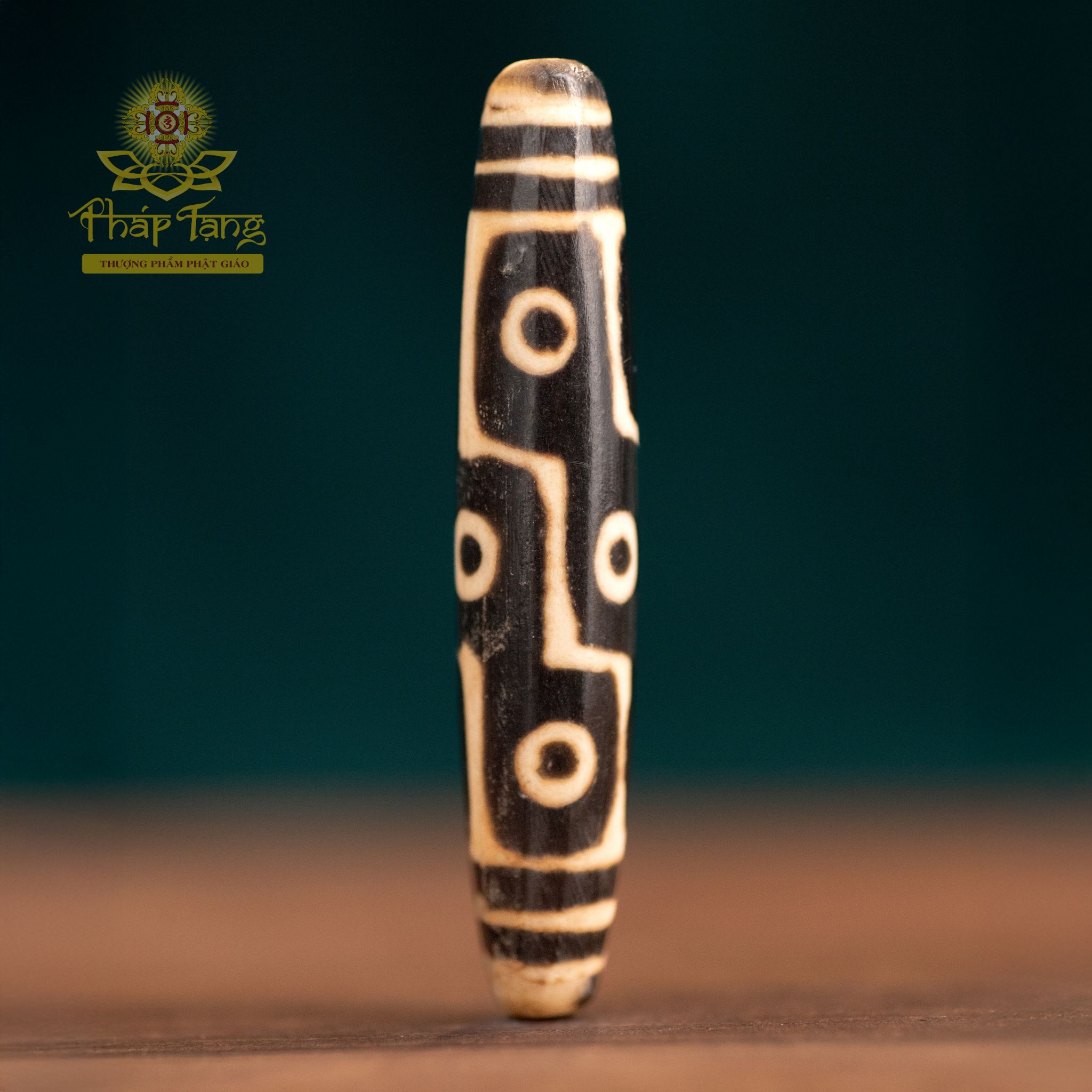 Dzi Thiên Châu 9 Mắt Xương Bò Yak - Bảo Châu Hoàng Đế Tây Tạng