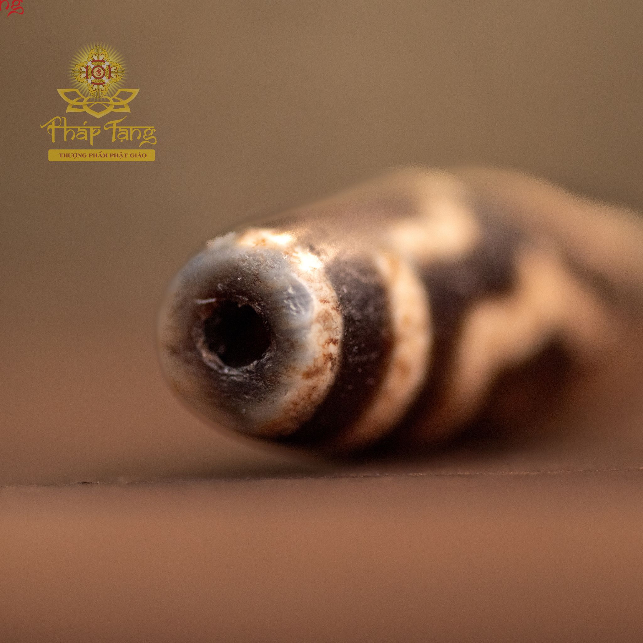 Dzi Thiên Châu Hành Giả 3 Mắt Thân Đen Cổ (Tibet) - Độc Bản 36.7mm