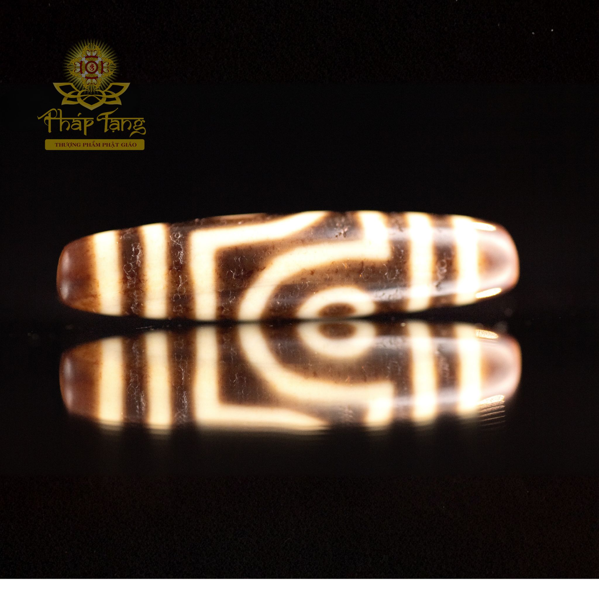 Dzi Thiên Châu Nepal 2 Mắt (47.1mm) - Biểu Tượng Hòa Hợp Âm Dương, Hạnh Phúc Hôn Nhân