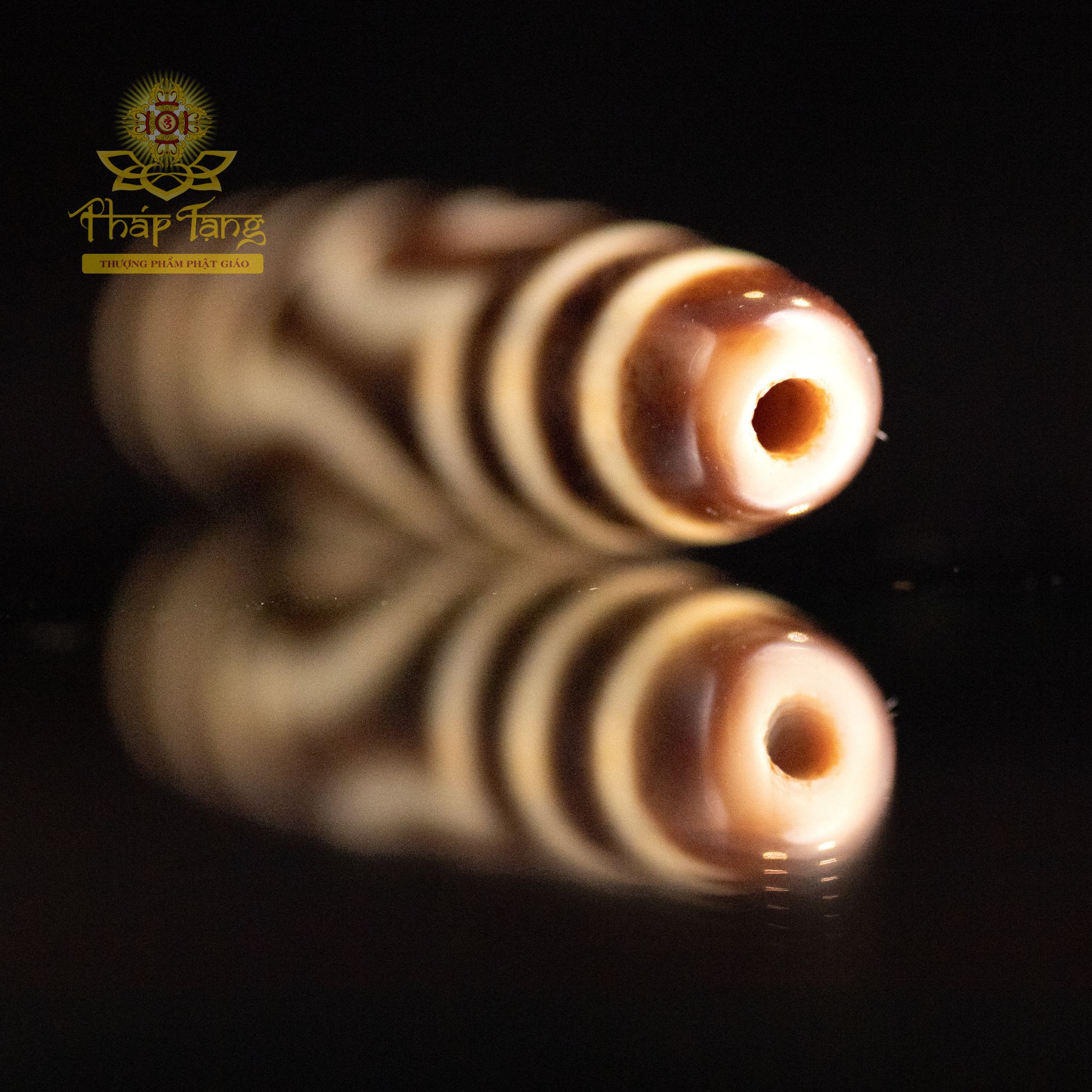 Dzi Thiên Châu Nepal 2 Mắt (47.1mm) - Biểu Tượng Hòa Hợp Âm Dương, Hạnh Phúc Hôn Nhân