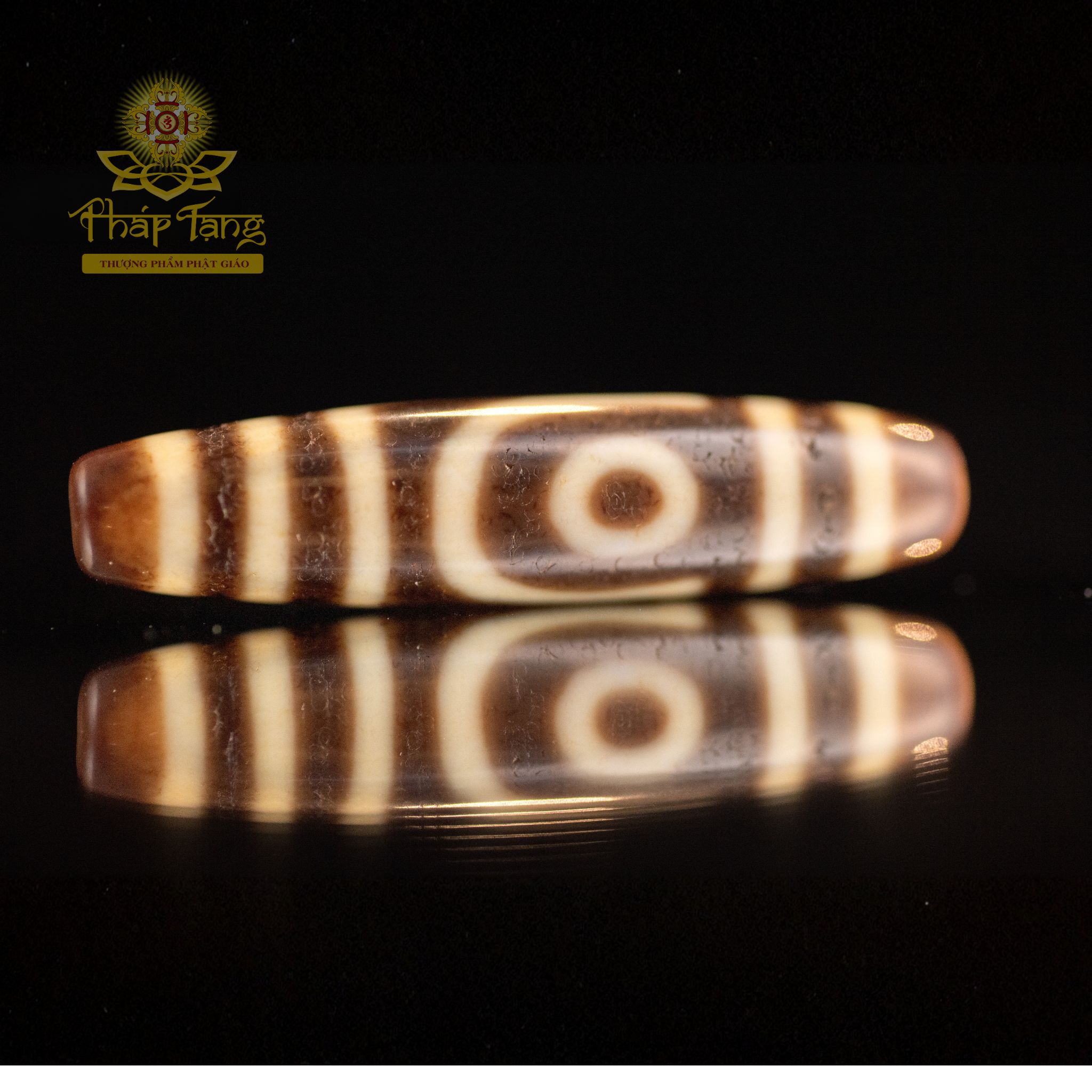 Dzi Thiên Châu Nepal 2 Mắt (47.1mm) - Biểu Tượng Hòa Hợp Âm Dương, Hạnh Phúc Hôn Nhân