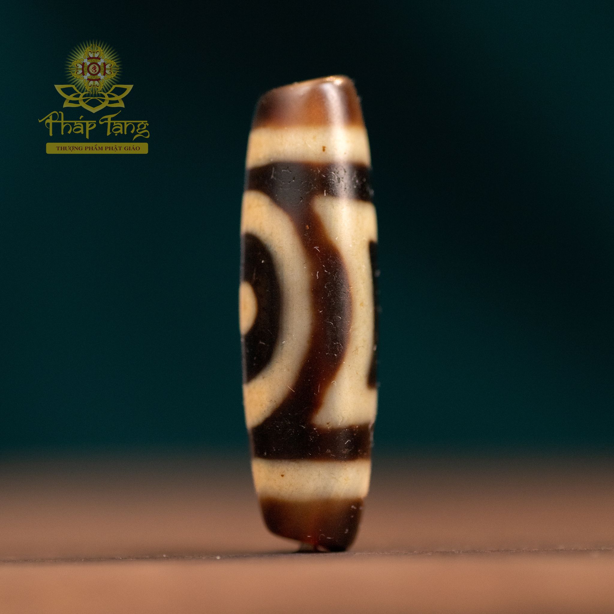 Dzi Thiên Địa Kép Nepal (41.4mm) Thân Dầu - Cân Bằng Âm Dương, Thu Hút Tài Lộc