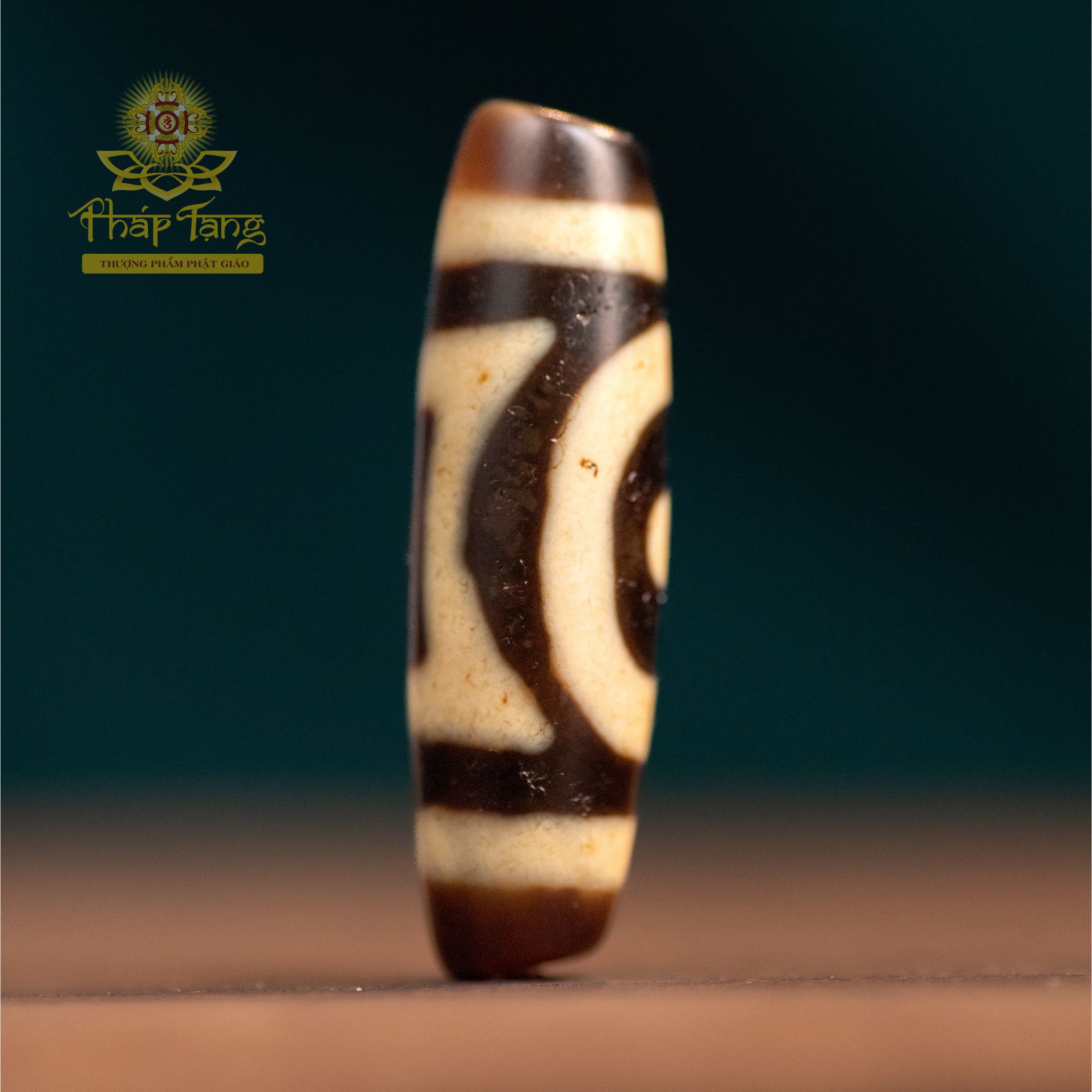 Dzi Thiên Địa Kép Nepal (41.4mm) Thân Dầu - Cân Bằng Âm Dương, Thu Hút Tài Lộc