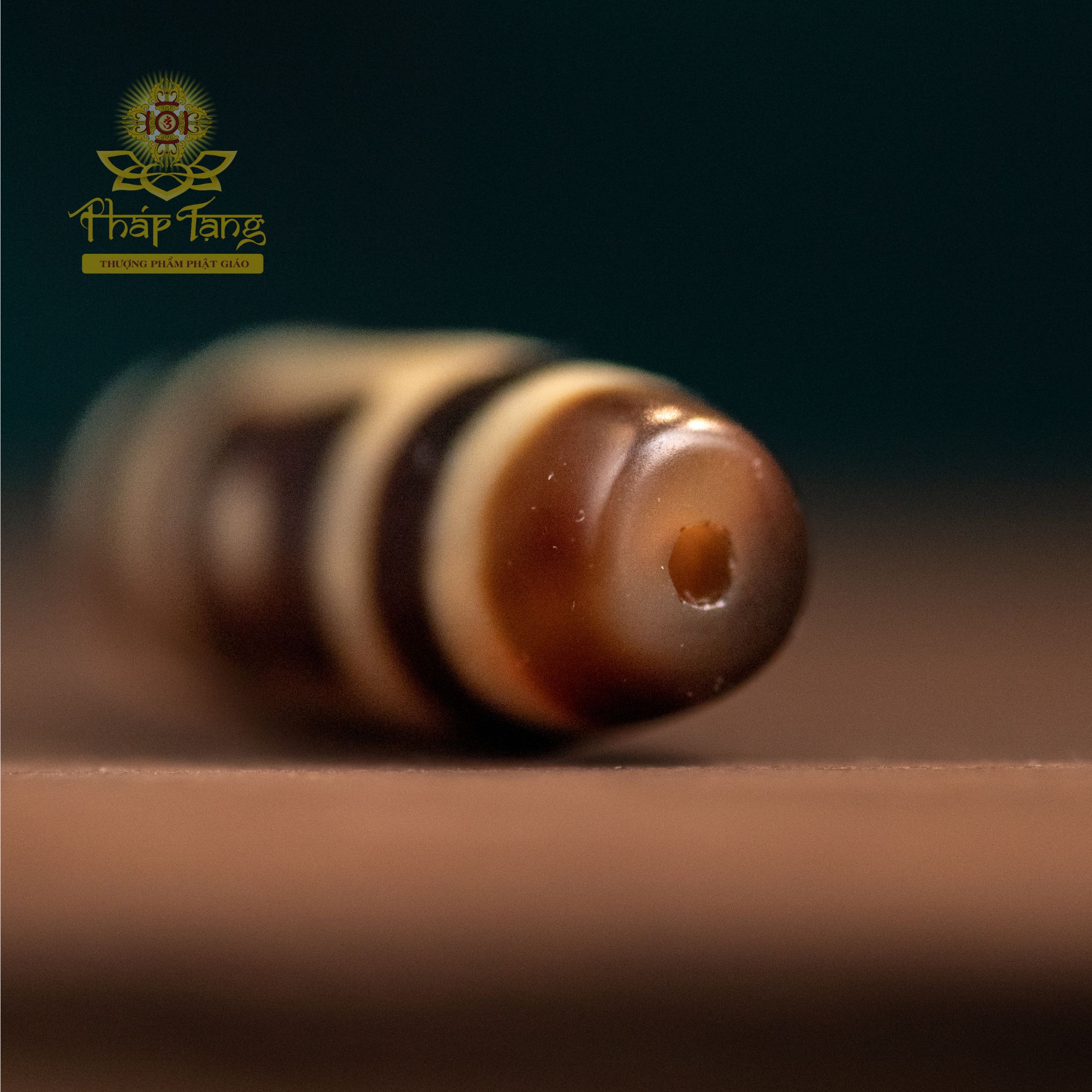 Dzi Thiên Địa Kép Nepal (41.4mm) Thân Dầu - Cân Bằng Âm Dương, Thu Hút Tài Lộc