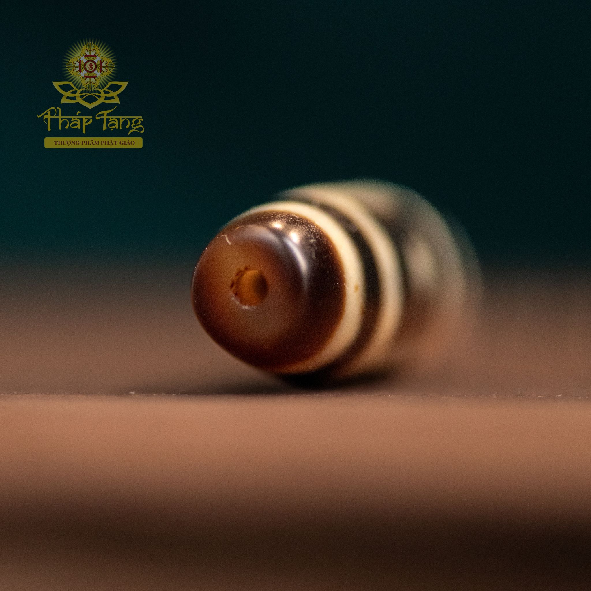 Dzi Thiên Địa Kép Nepal (41.4mm) Thân Dầu - Cân Bằng Âm Dương, Thu Hút Tài Lộc