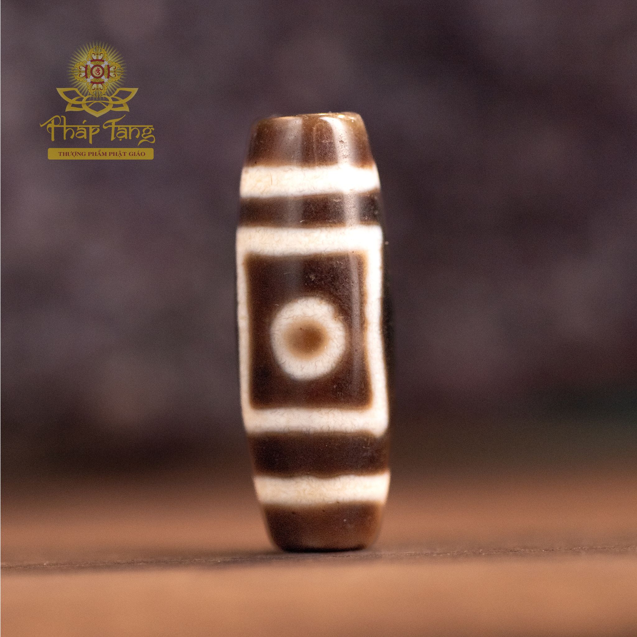 Dzi Thiên Địa Kép Nepal - Biểu Tượng "Trời Tròn Đất Vuông", Cân Bằng Âm Dương