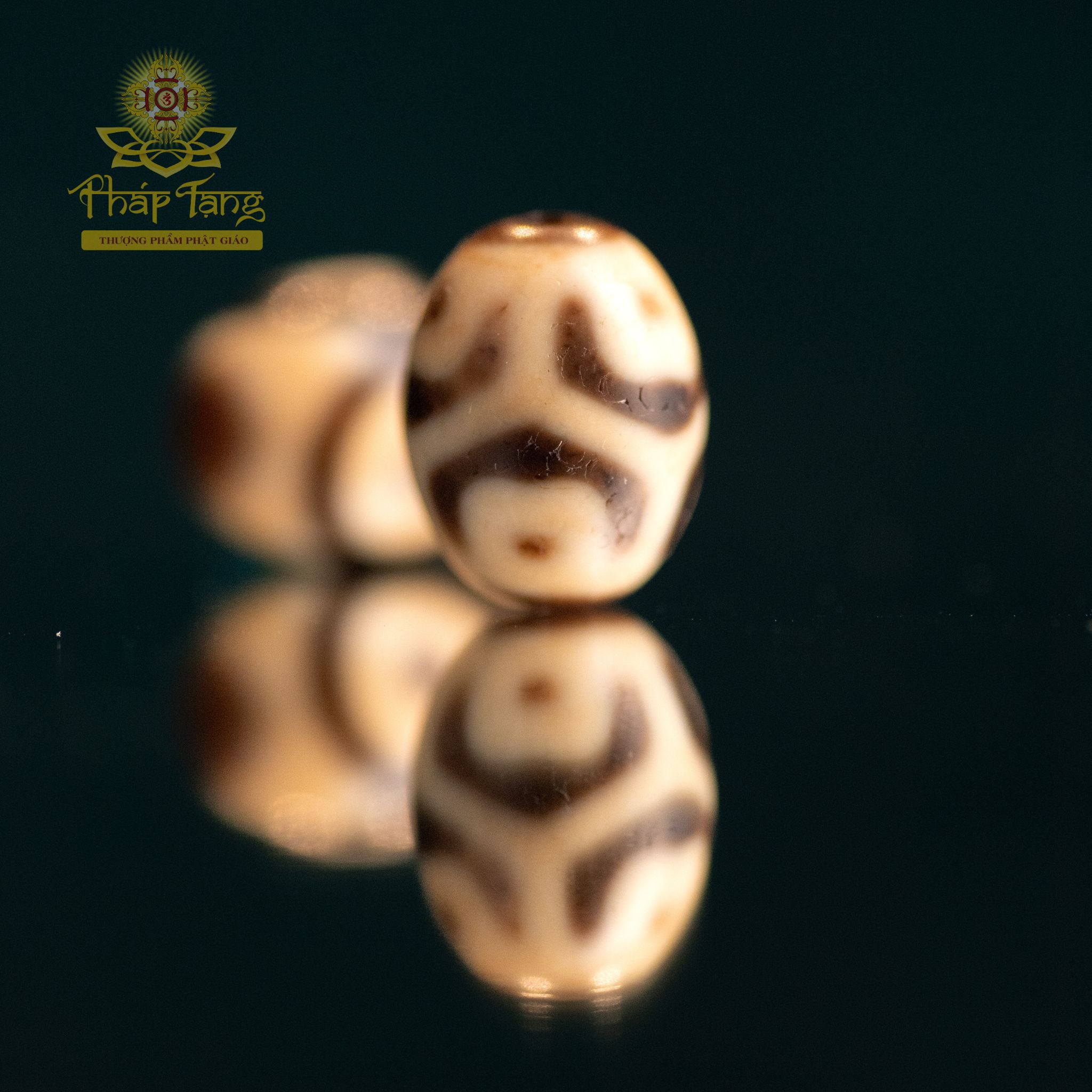 Dzi Tini Tròn Tibet (1.5CM) Gia Trì - Vòng Thủ Hộ Bình An Cho Bé