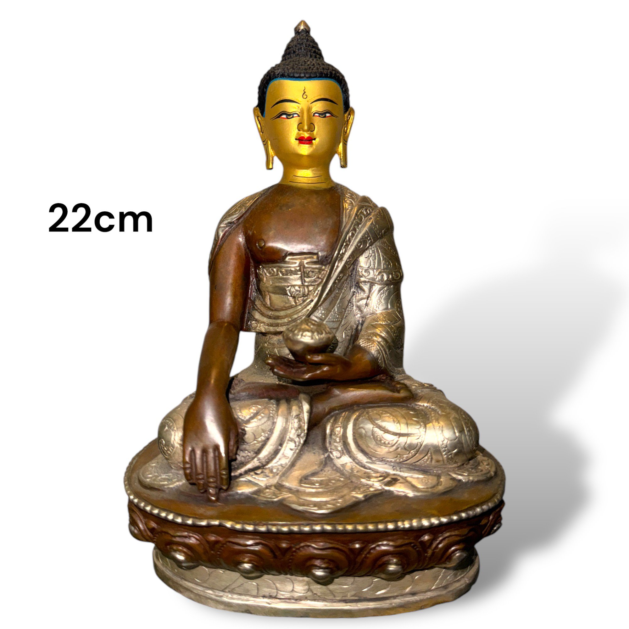 Thánh Tượng Bổn Sư Thích Ca Mâu Ni Phật Đồng Nepal 22cm