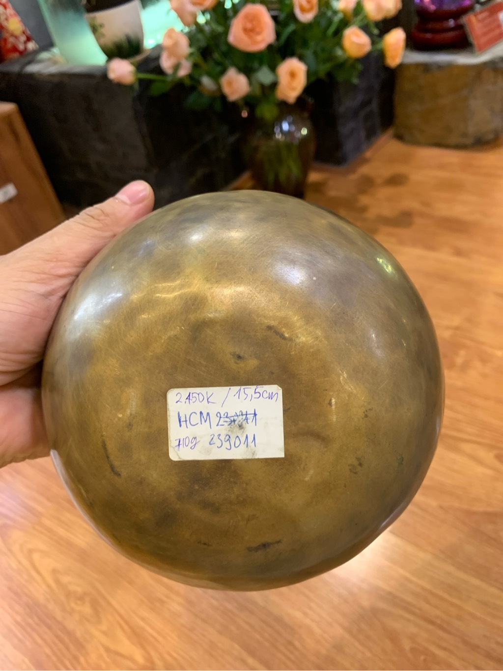 CHUÔNG XOAY ĐỒNG THỦ CÔNG 15.5CM