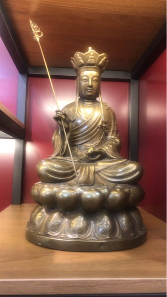 BỒ TÁT ĐỊA TẠNG ĐỒNG-DÁNG NGỒI 42CM