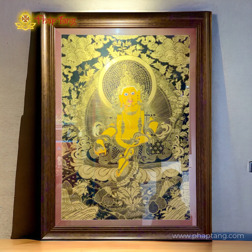 THANGKA BDT75.11 HOÀNG THẦN TÀI VẼ VÀNG 108X145