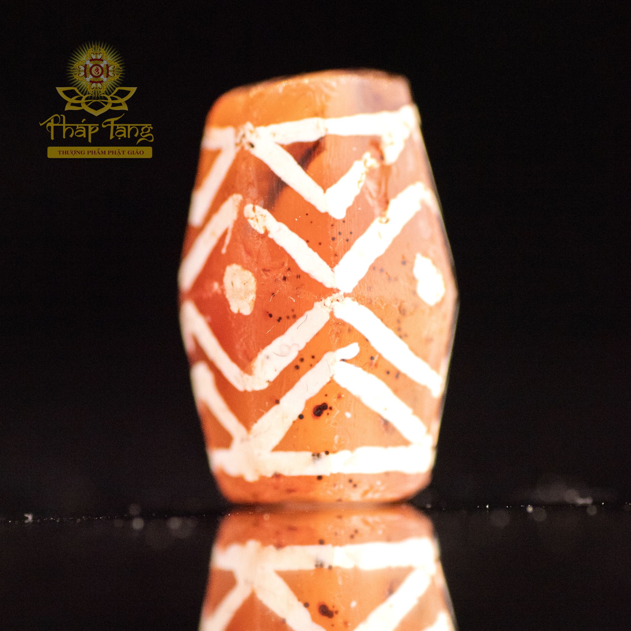 Hạt Mã Não Cổ Carnelian Khắc Hoa Văn (Tây Á) - Di Sản Cổ Đại 2cm