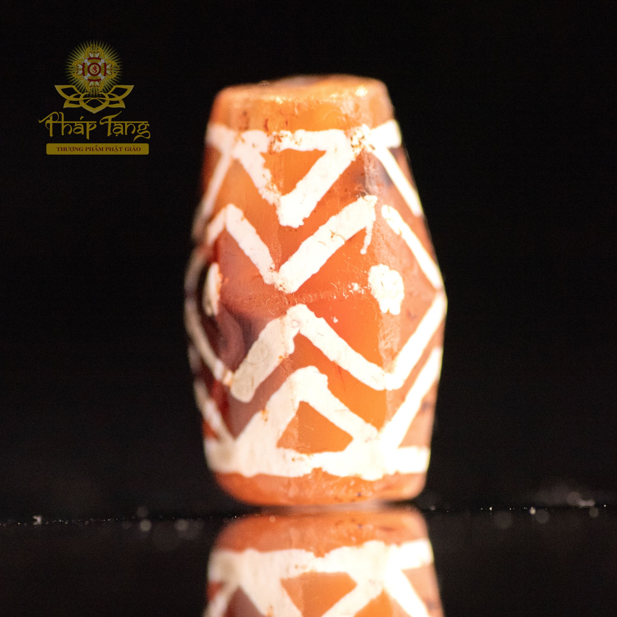 Hạt Mã Não Cổ Carnelian Khắc Hoa Văn (Tây Á) - Di Sản Cổ Đại 2cm