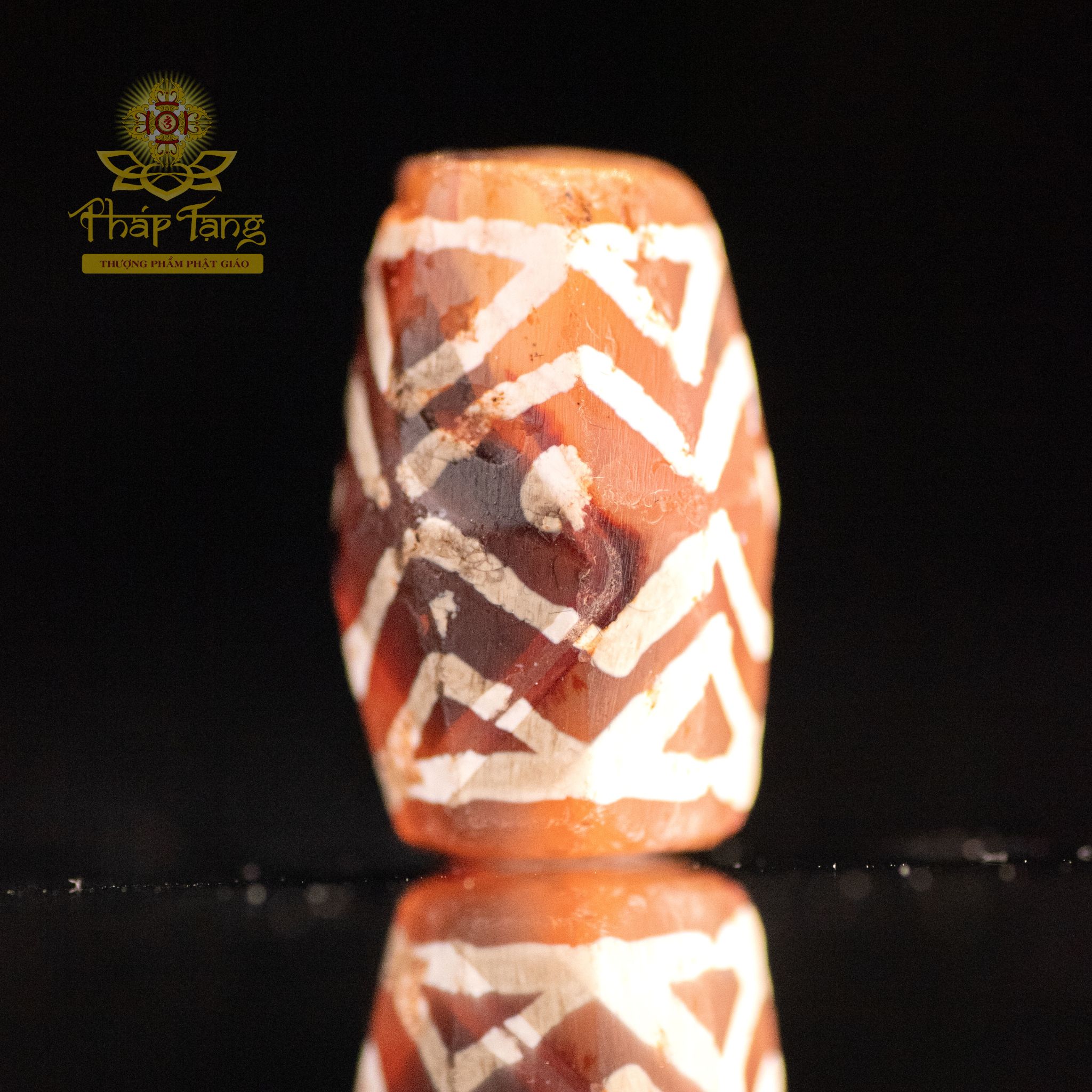 Hạt Mã Não Cổ Carnelian Khắc Hoa Văn (Tây Á) - Di Sản Cổ Đại 2cm