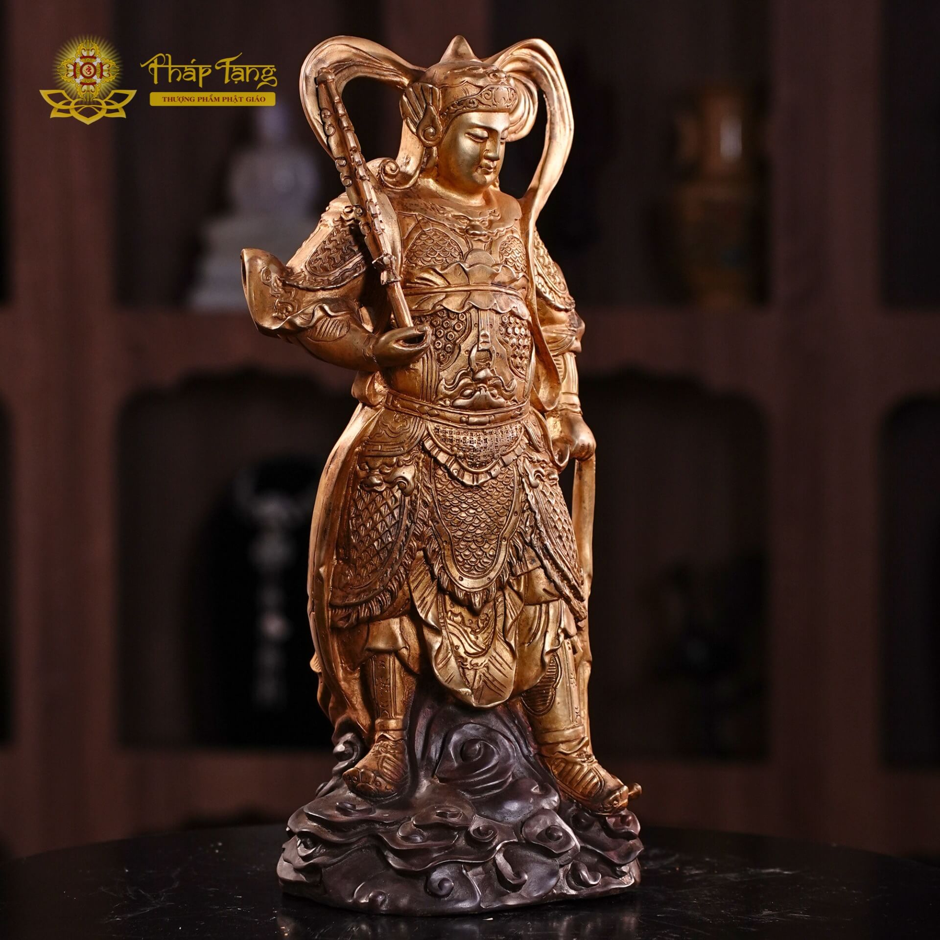 Tượng Vi Đà Bồ Tát Đồng Cao Cấp 40cm - Vị Hộ Pháp Hộ Trì Phật Pháp