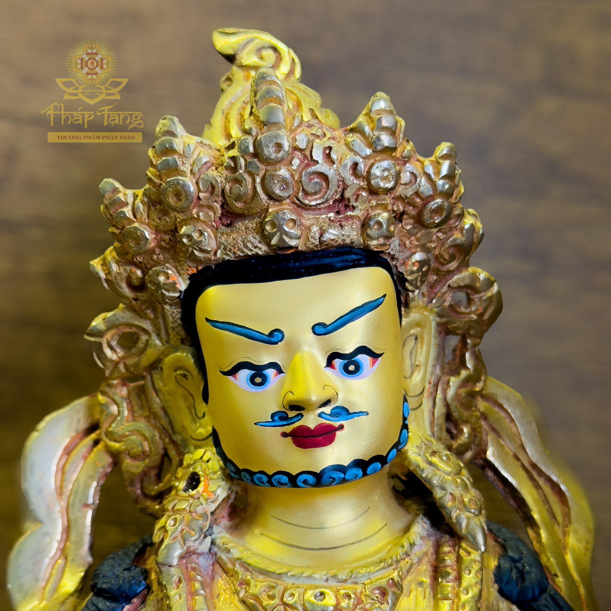 Thánh Tượng Hoàng Thần Tài Dzambhala Đồng Mạ Vàng 23cm Nepal
