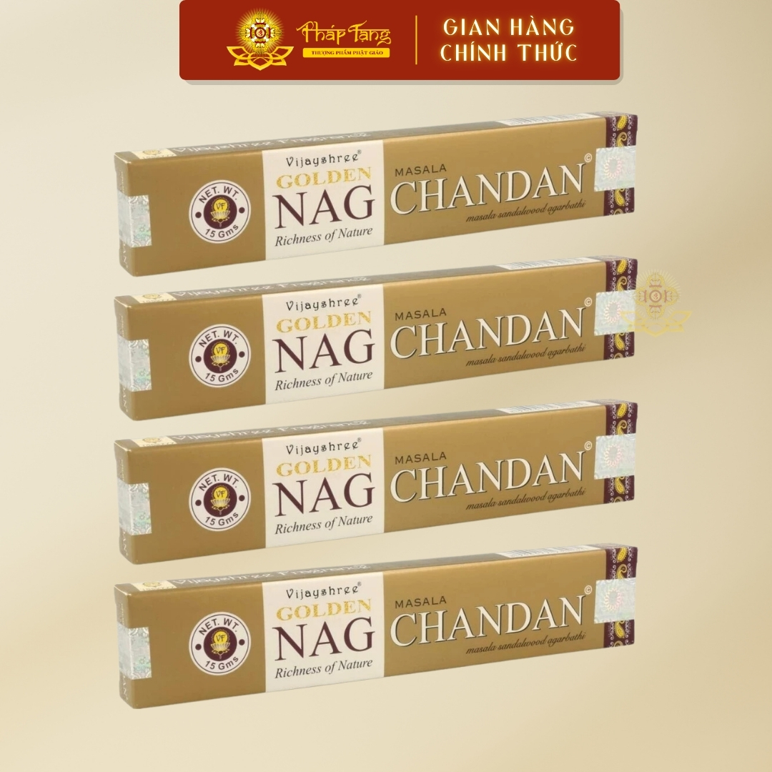 Nhang Cây tinh dầu gỗ chiên đàn Ấn Độ nhãn hiệu Golden Nag Chandan