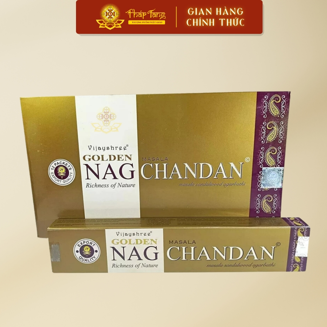 Nhang Cây tinh dầu gỗ chiên đàn Ấn Độ nhãn hiệu Golden Nag Chandan