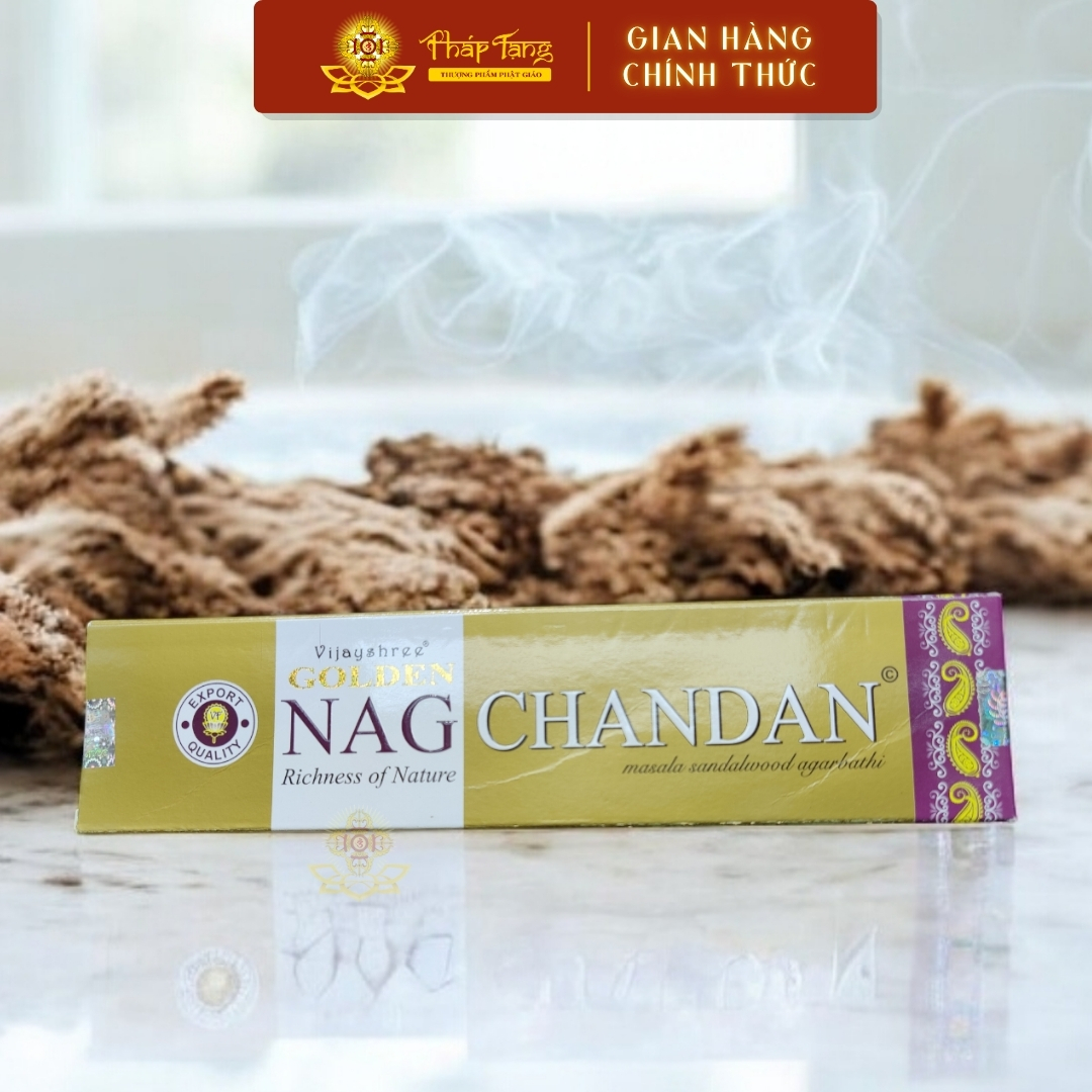 Nhang Cây tinh dầu gỗ chiên đàn Ấn Độ nhãn hiệu Golden Nag Chandan