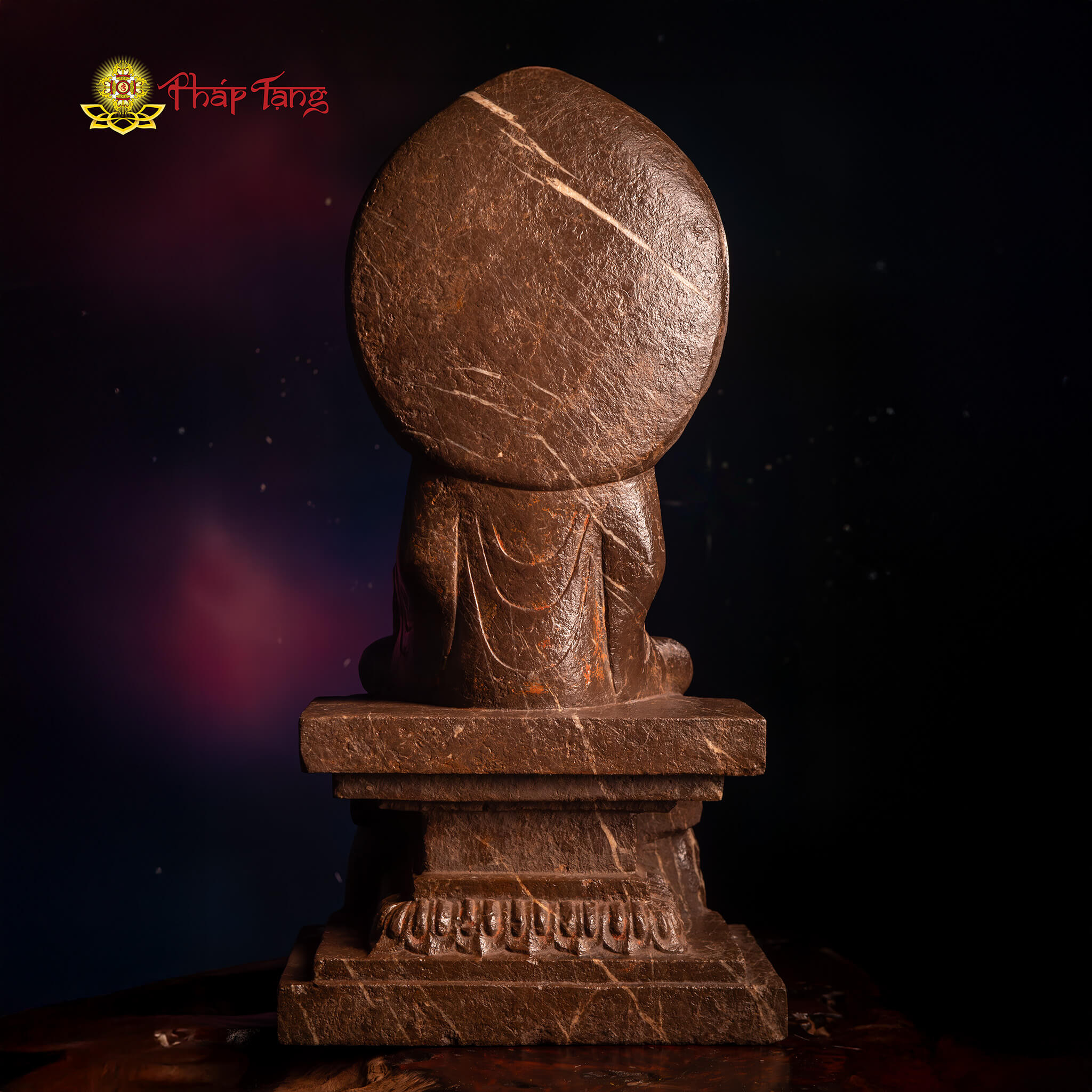 TƯỢNG PHẬT BỔN SƯ THÍCH CA ĐÁ XANH NGUYÊN KHỐI CỔ